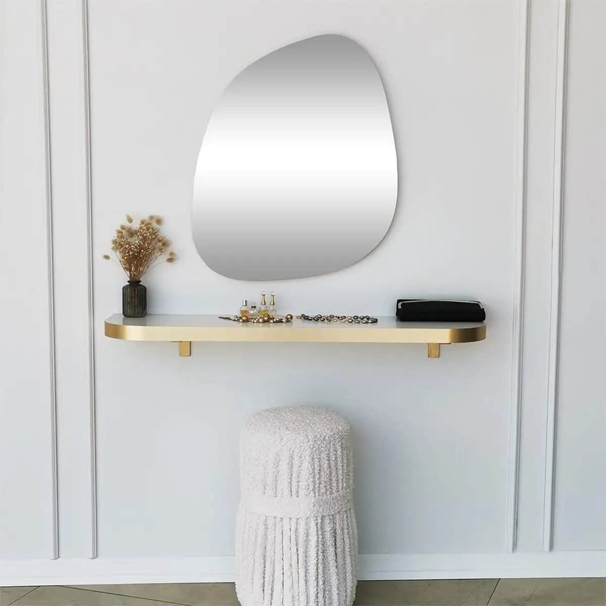 Soho - Gold Framed Wall Mirror - Asymmetrical Mirror