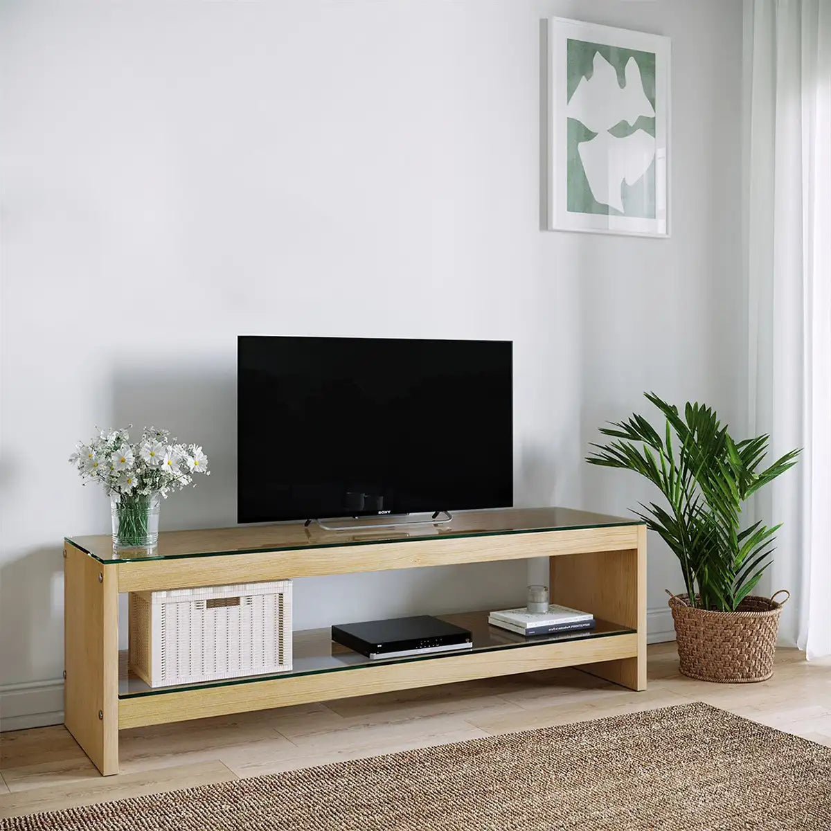 Pigor- Open Storage TV Stand. Modern Entertainment Center