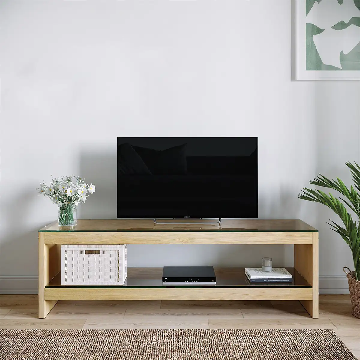 Pigor- Open Storage TV Stand. Modern Entertainment Center