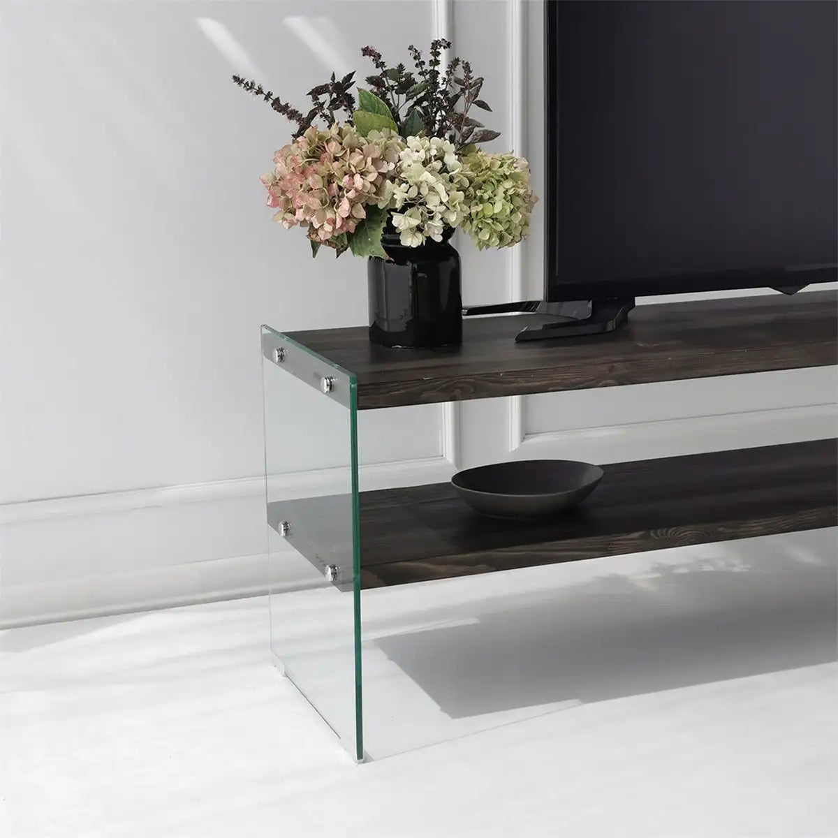 Frosin - Solid Wood TV Stand and Glass TV Stand, Entertainment Center, Handmade Design