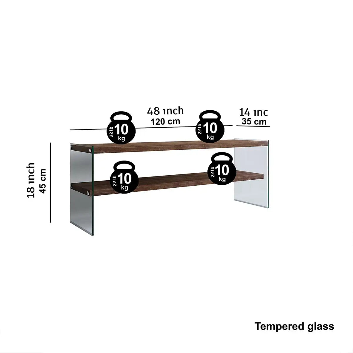 Frosin - Solid Wood TV Stand and Glass TV Stand, Entertainment Center, Handmade Design