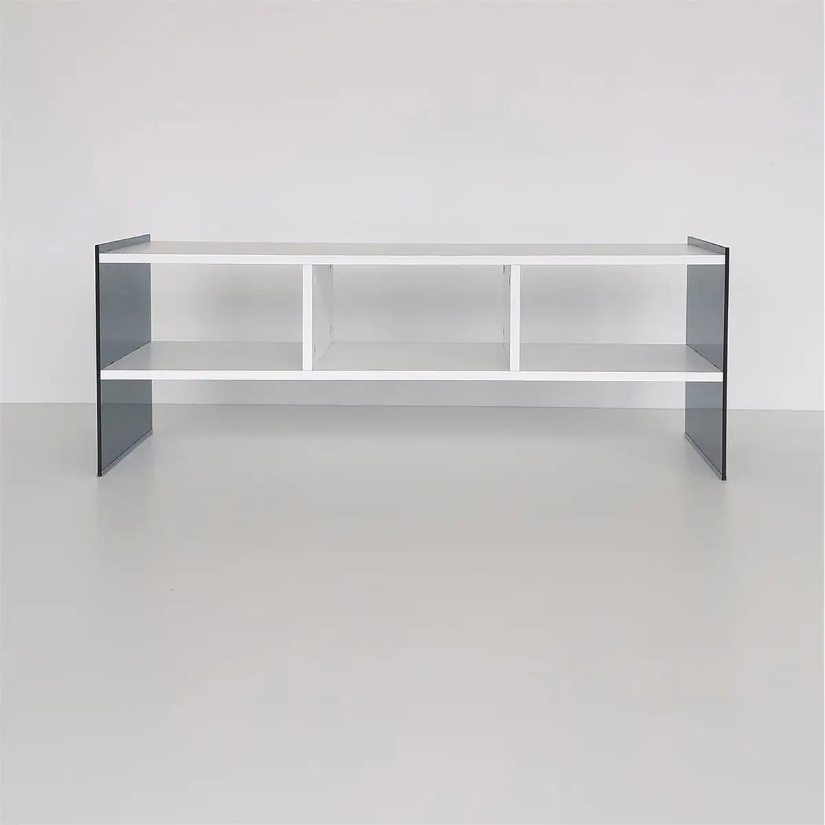 Carlos- Modern TV Stand with Tempered Glass or Tempered Smoked Glass - White