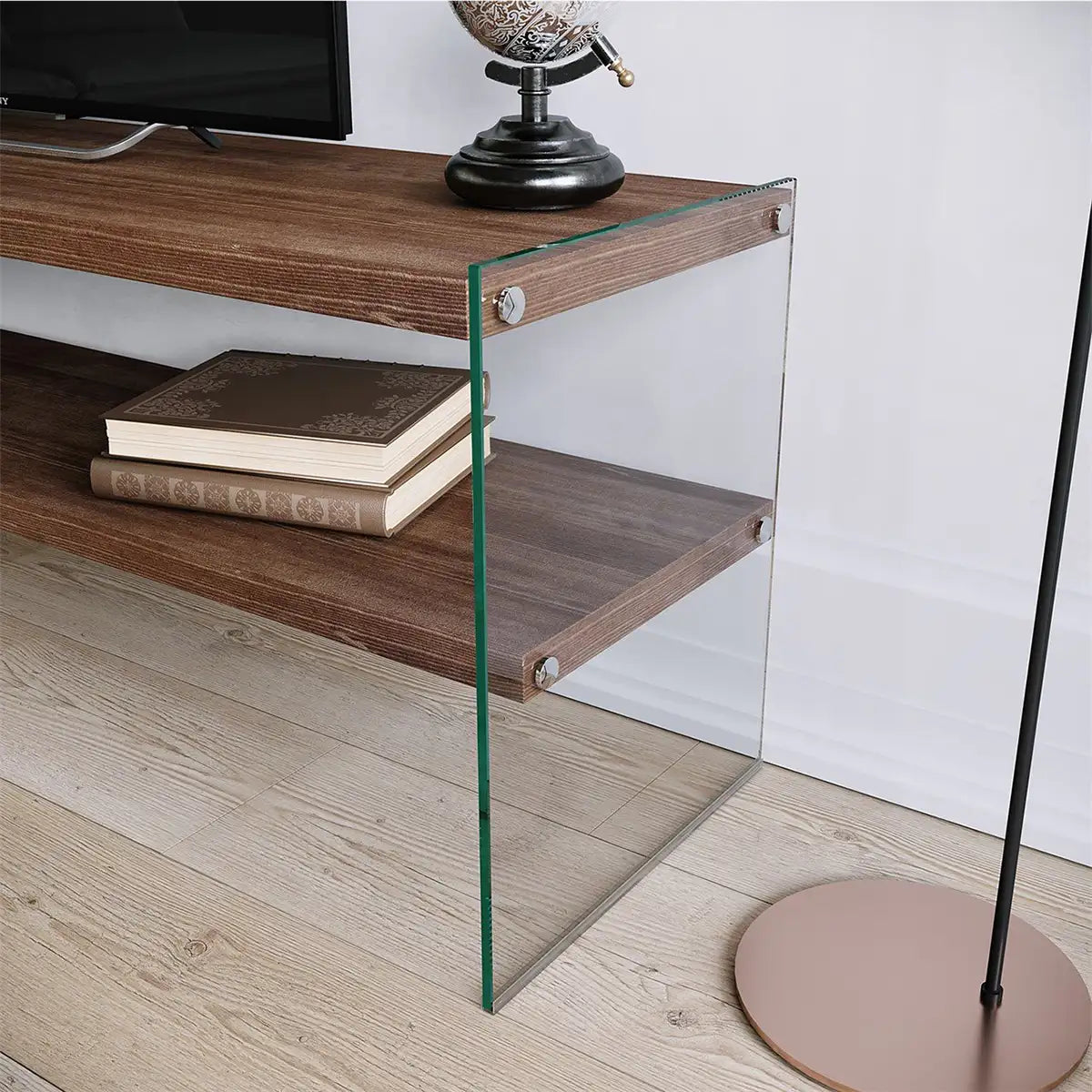 Frosin - Solid Wood TV Stand and Glass TV Stand, Entertainment Center, Handmade Design