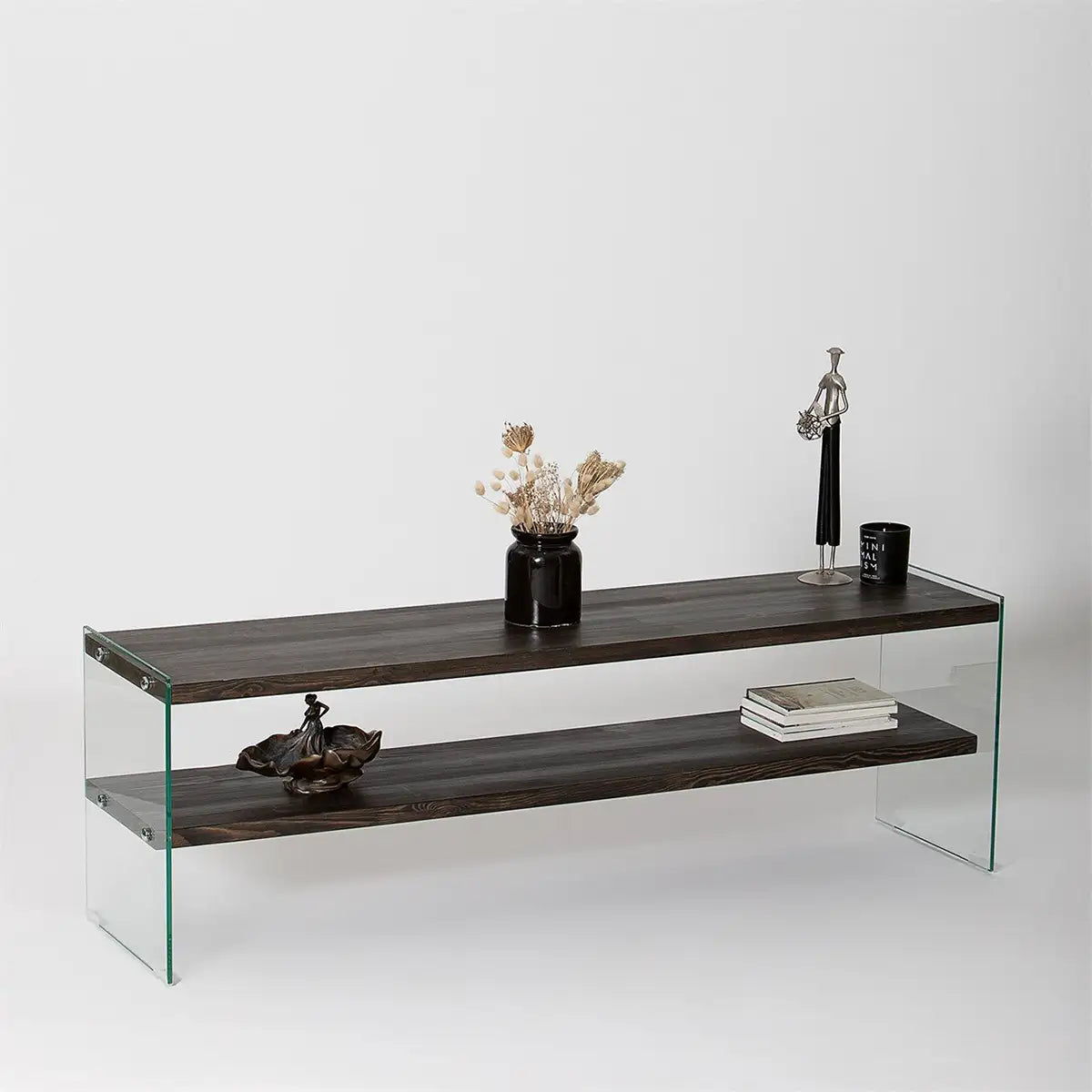 Frosin - Solid Wood TV Stand and Glass TV Stand, Entertainment Center, Handmade Design