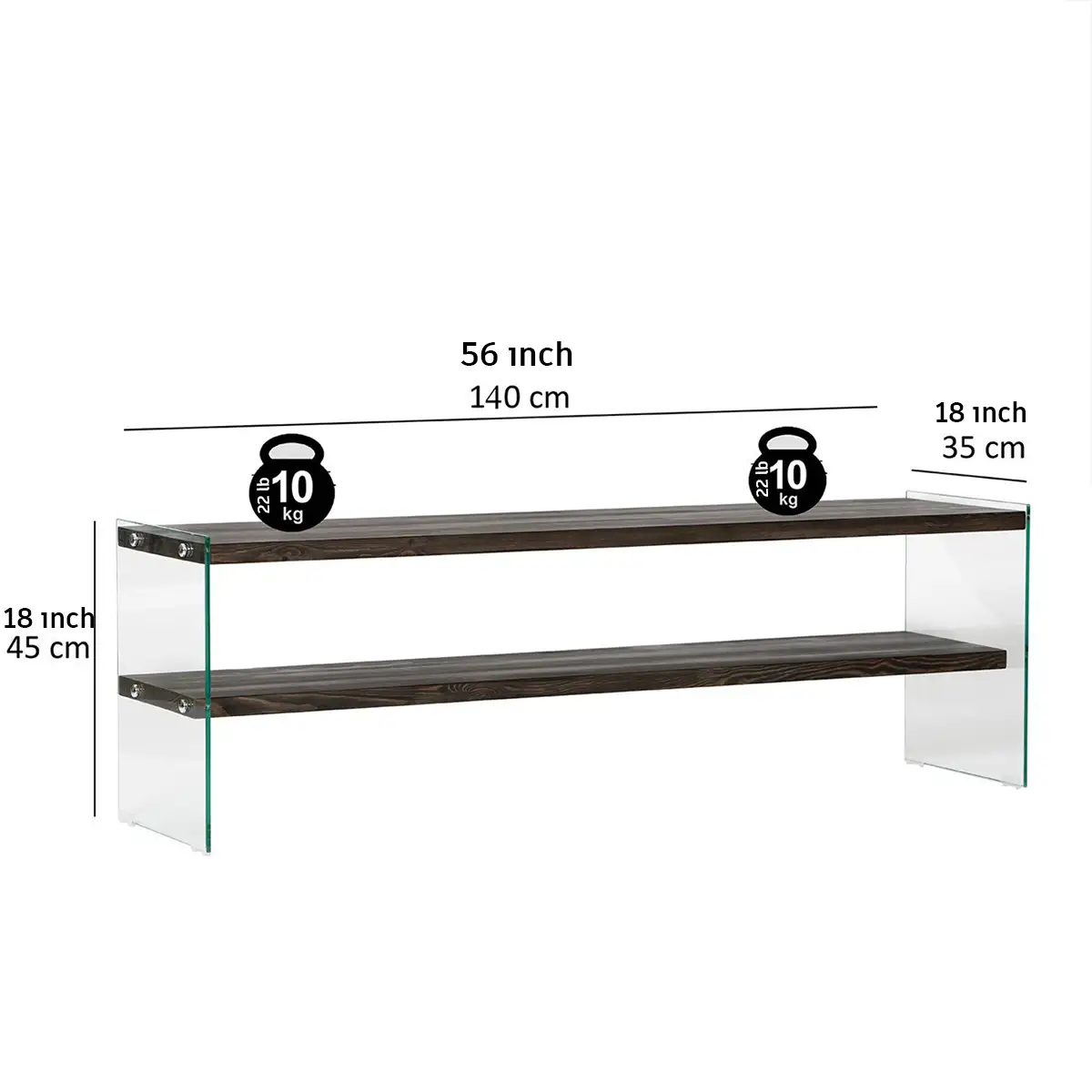 Frosin - Solid Wood TV Stand and Glass TV Stand, Entertainment Center, Handmade Design