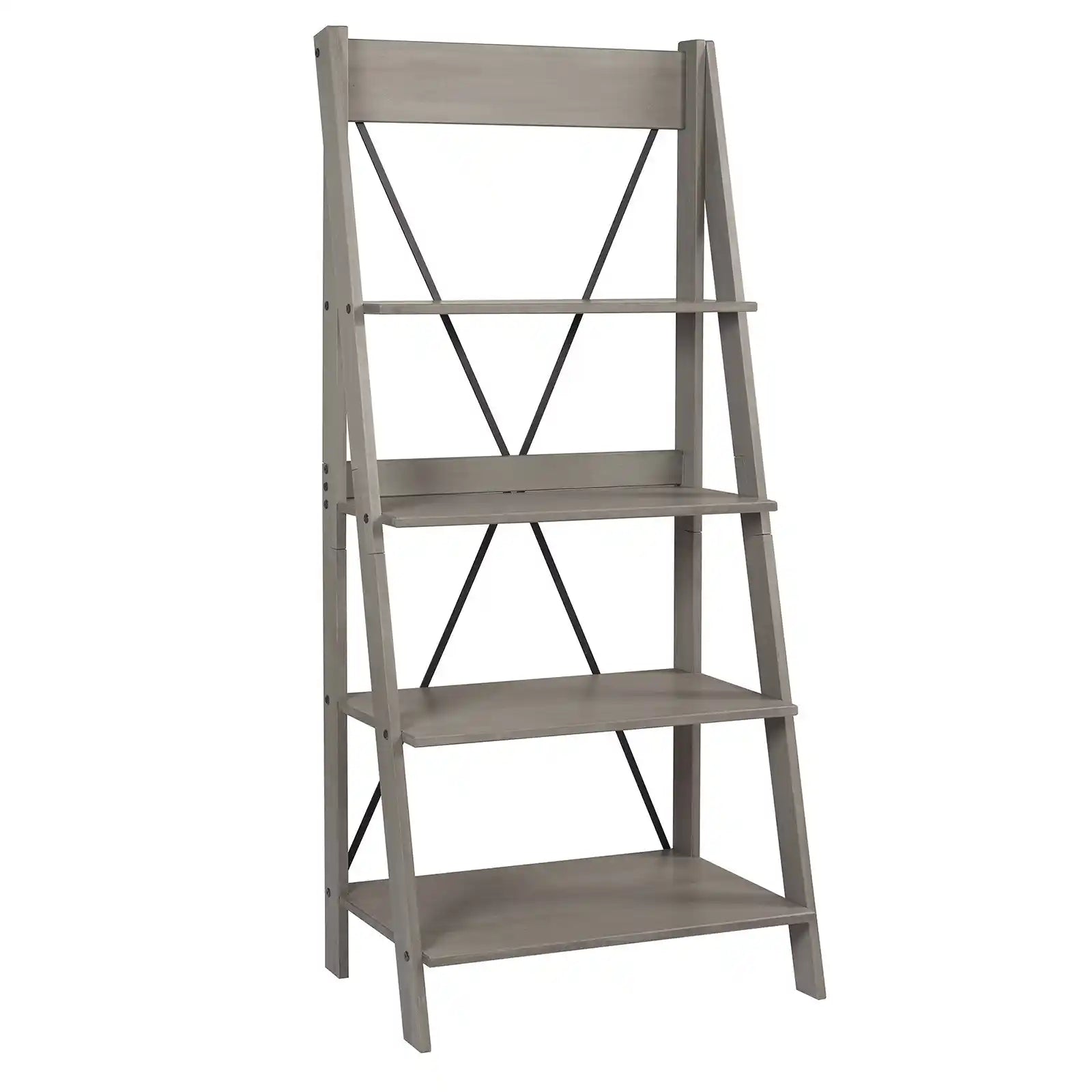 Farmhouse 4-Shelf Ladder Bookshelf