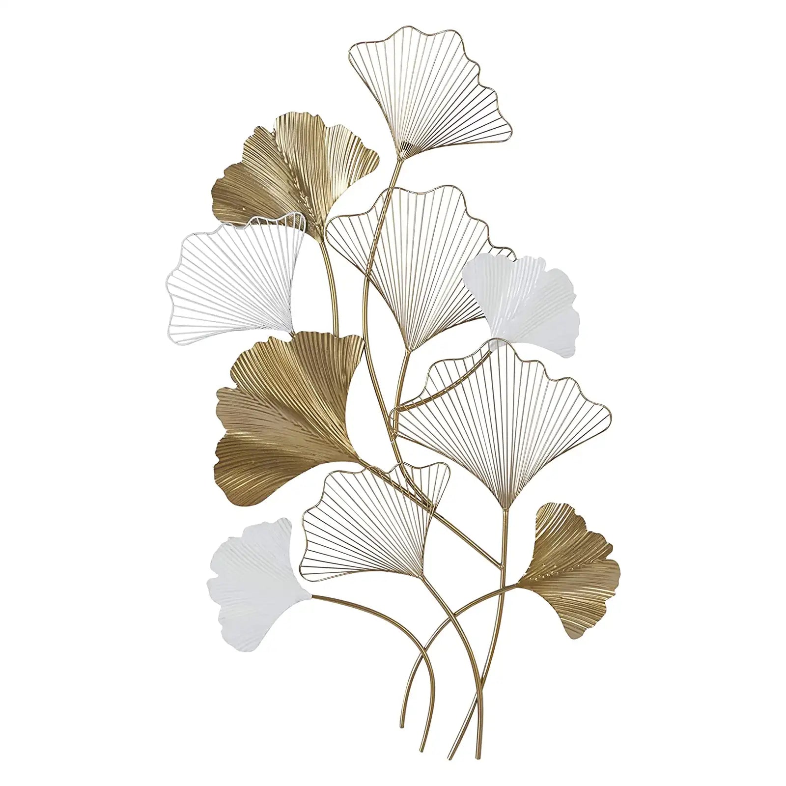 Metal Floral Gingko Leaf Wall Decor