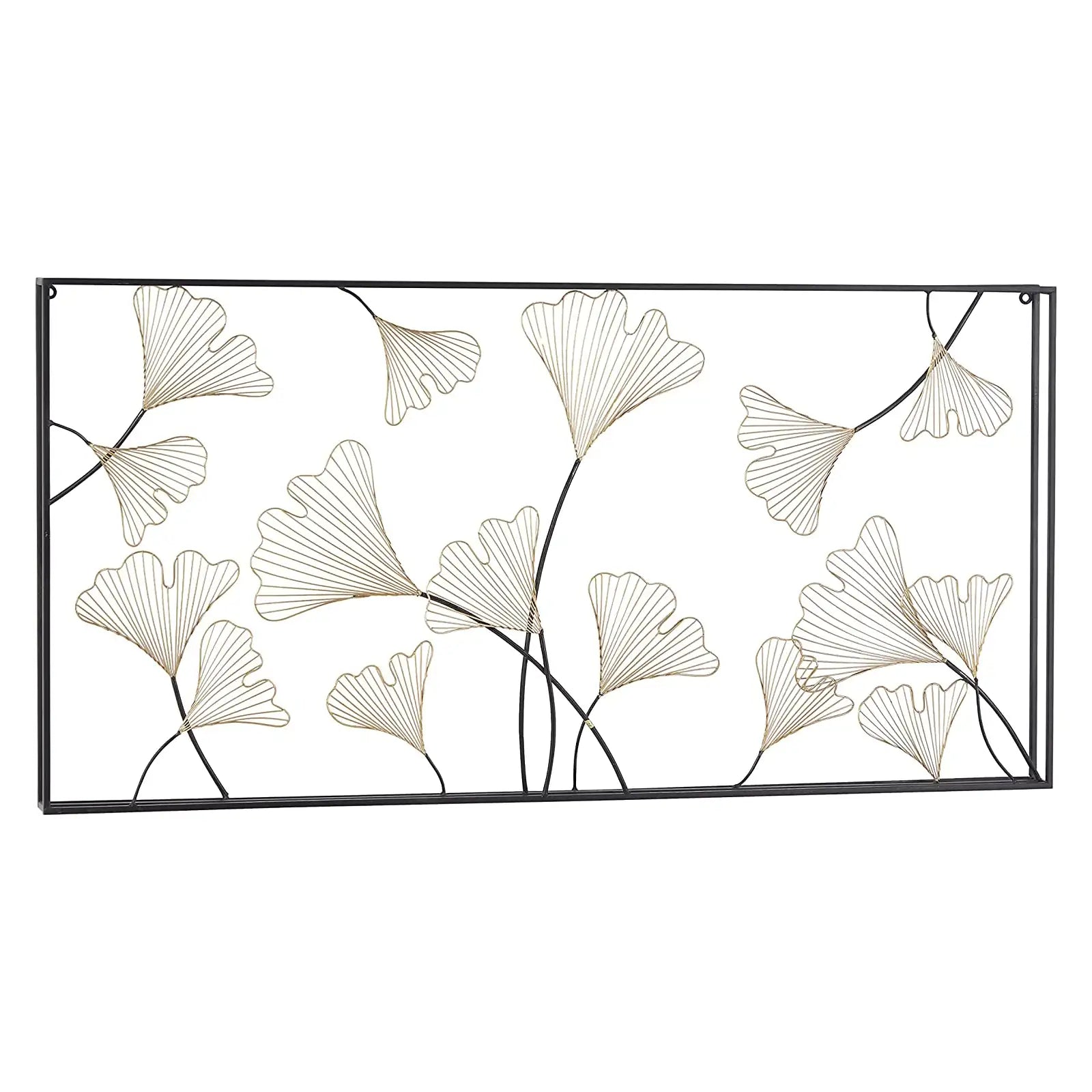 Metal Floral Gingko Leaf Wall Decor