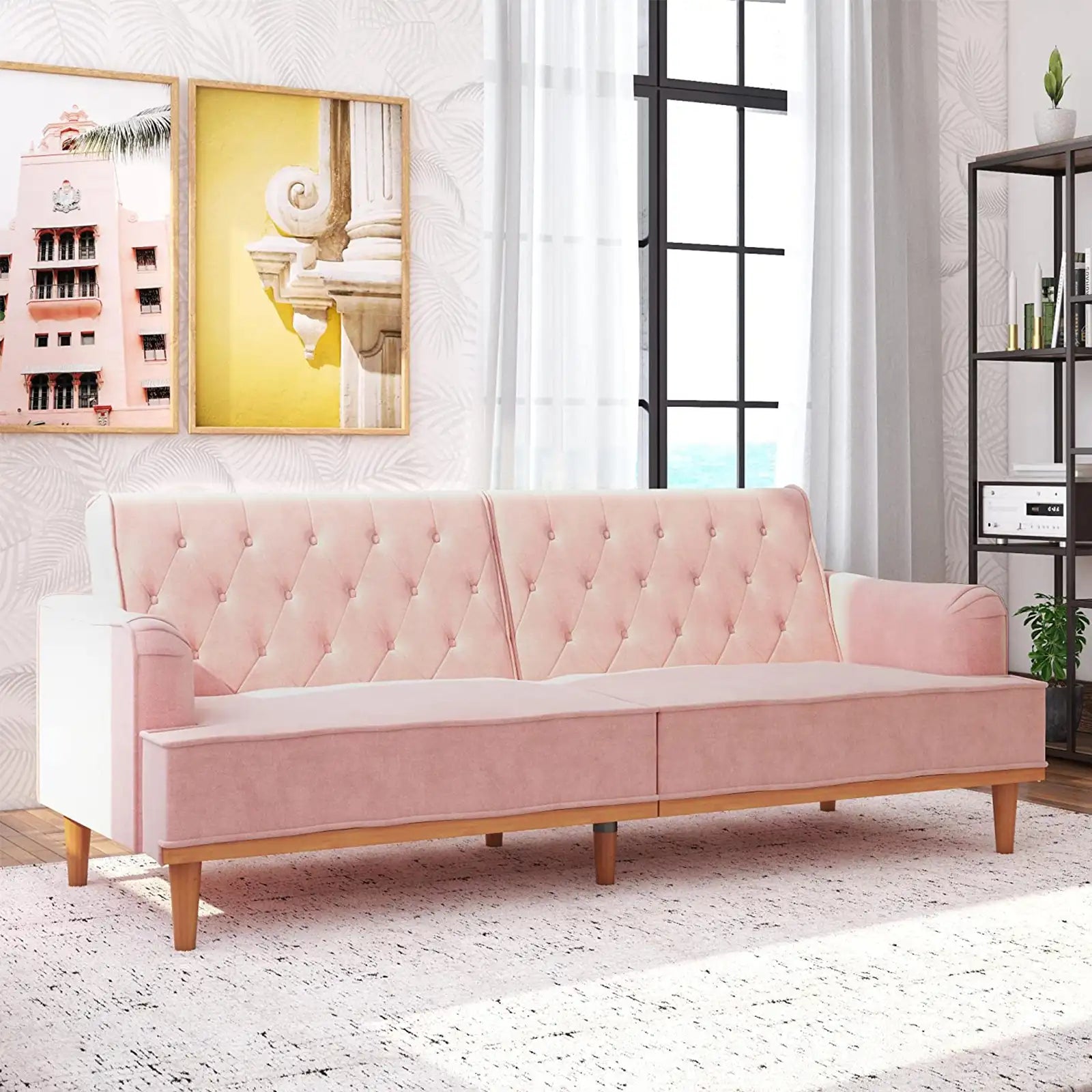 Vintage Convertible Sofa Bed Futon