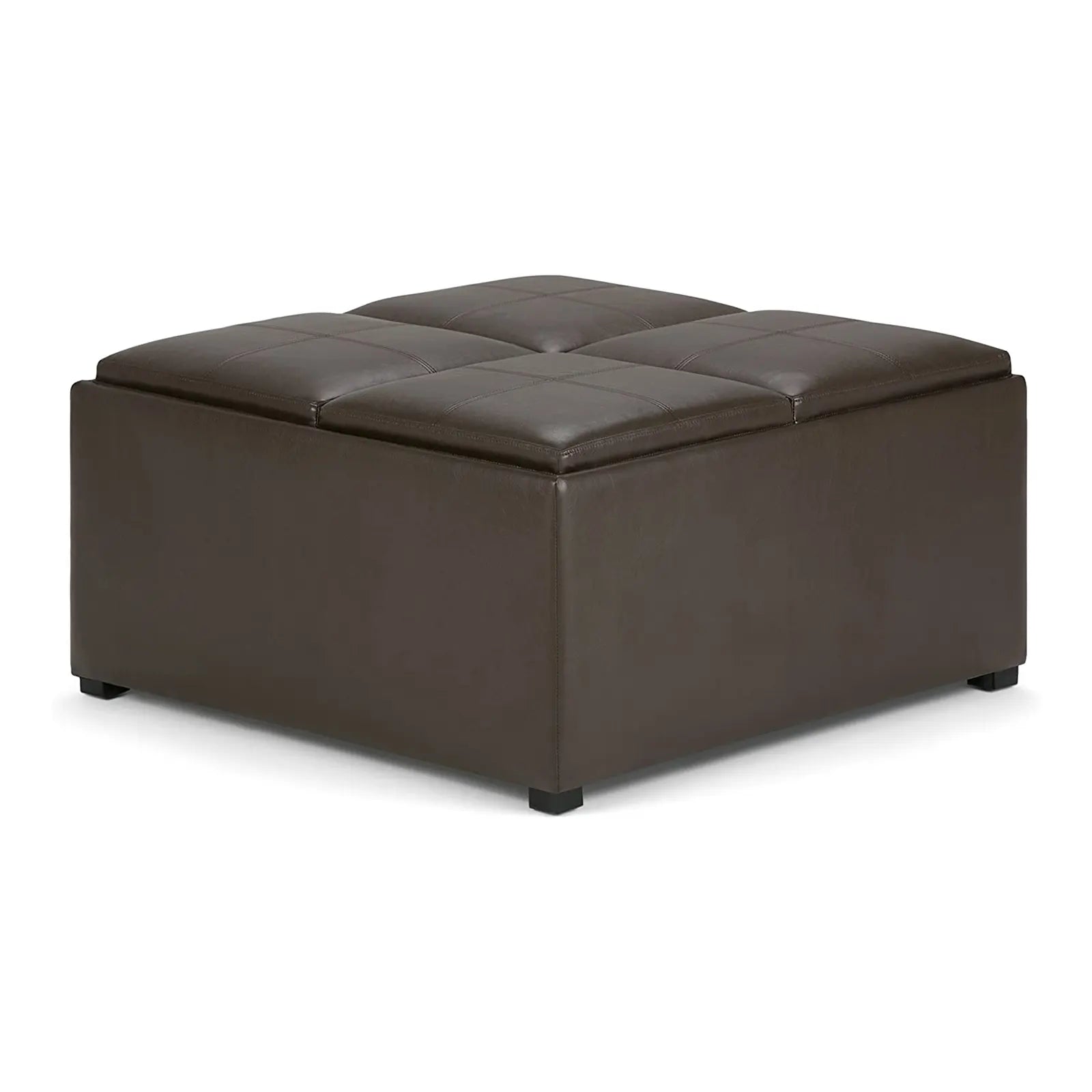 Coffee Table Lift Top Upholstered Storage Square Ottoman