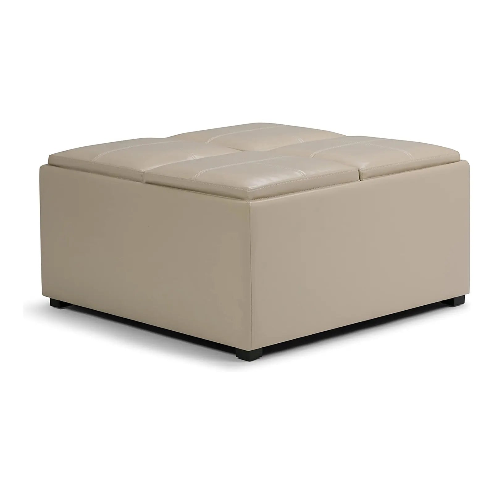 Coffee Table Lift Top Upholstered Storage Square Ottoman