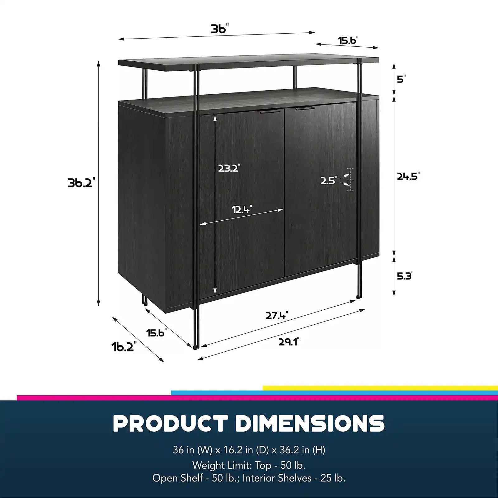 Mueble bar de madera moderno