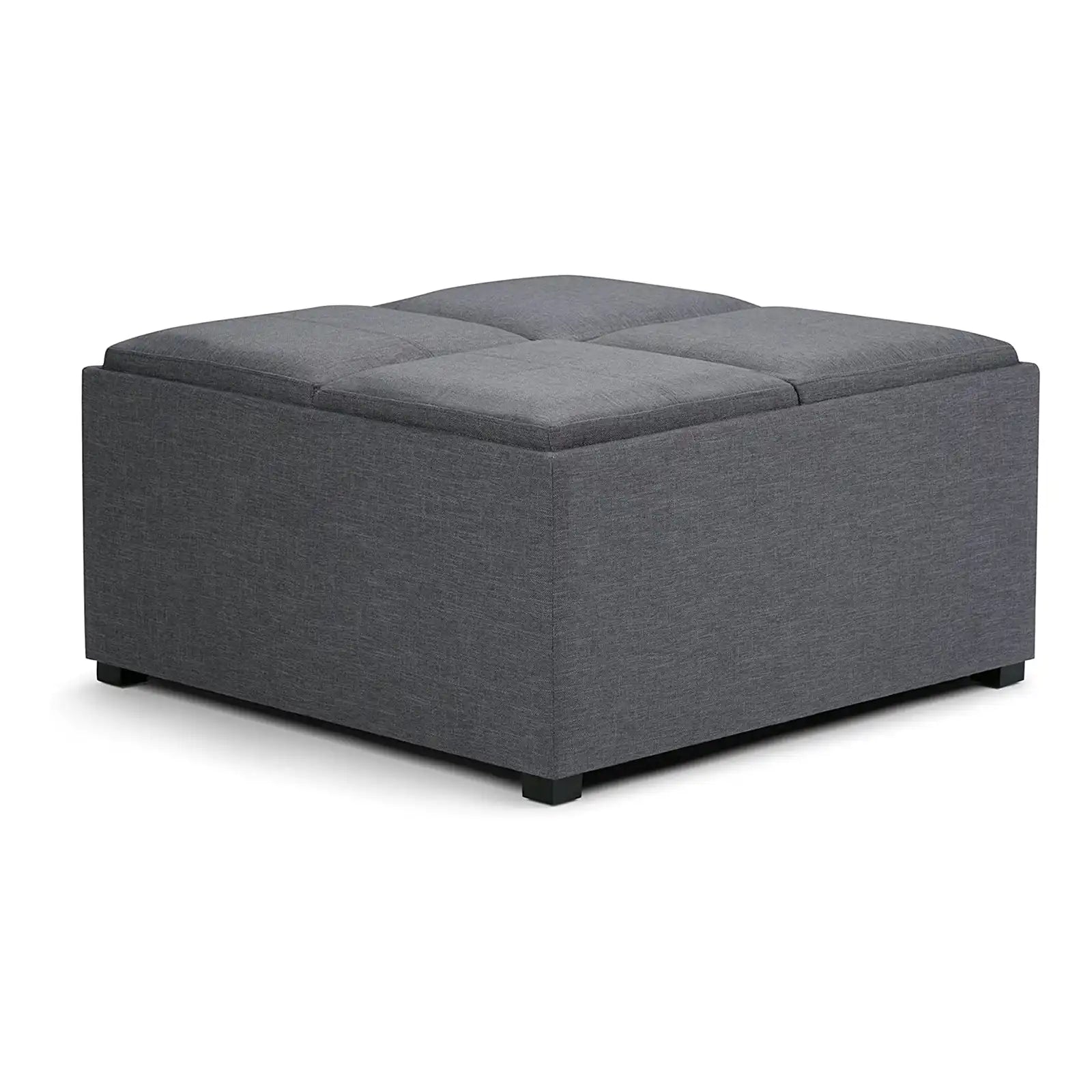 Coffee Table Lift Top Upholstered Storage Square Ottoman