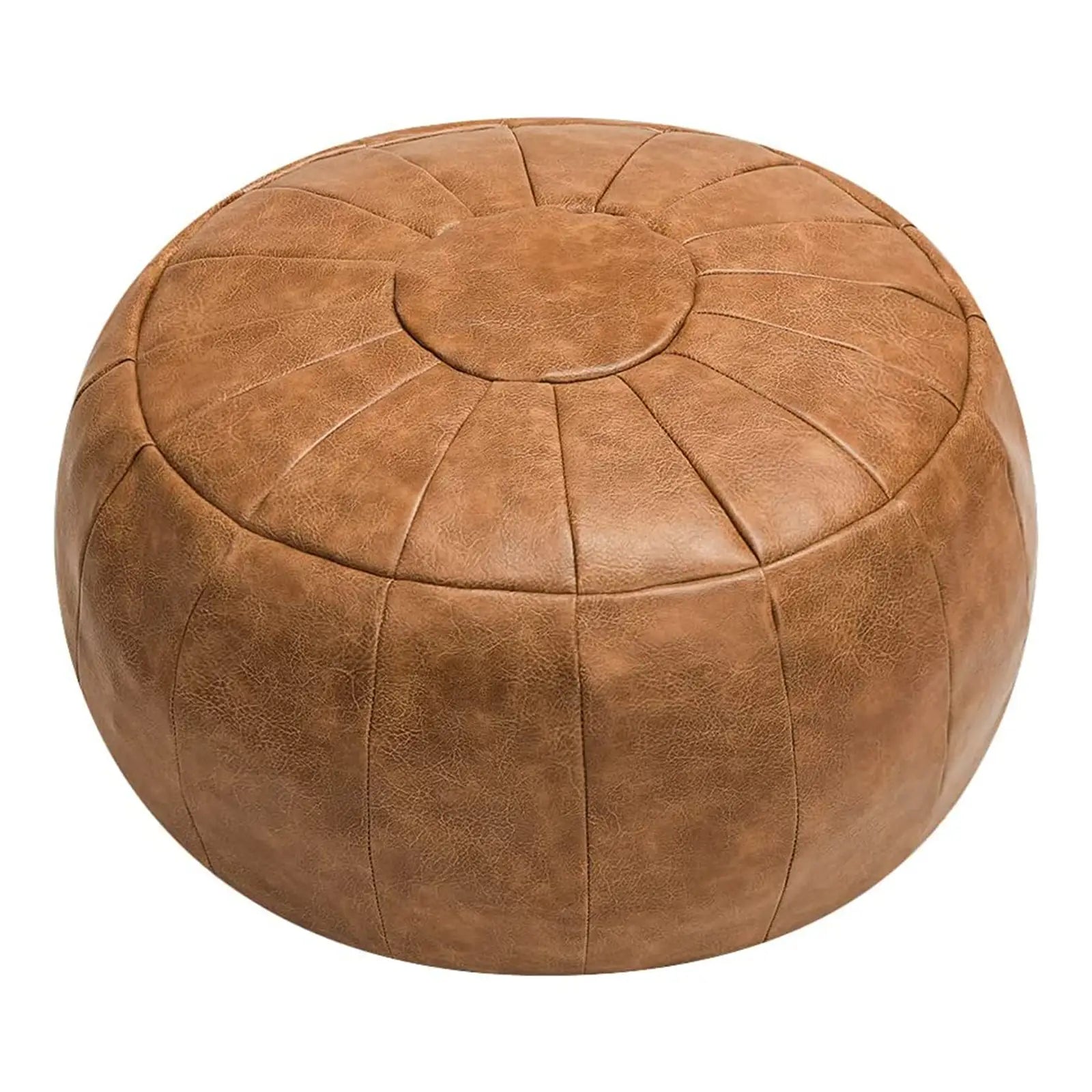 Faux Leather Decorative Ottoman Pouf