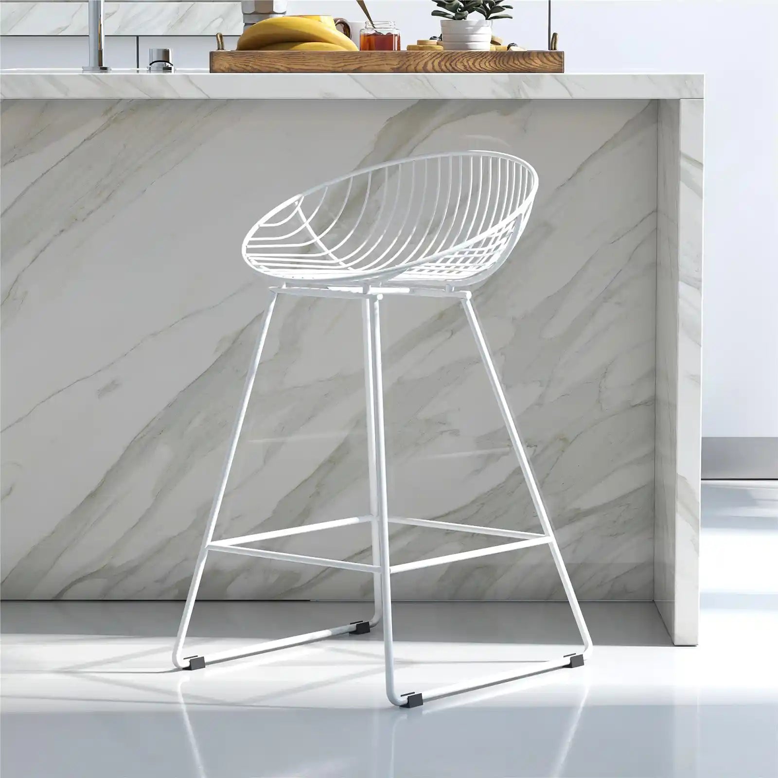 Modern 24 Inch Metal Counter Stool , Bar Stool