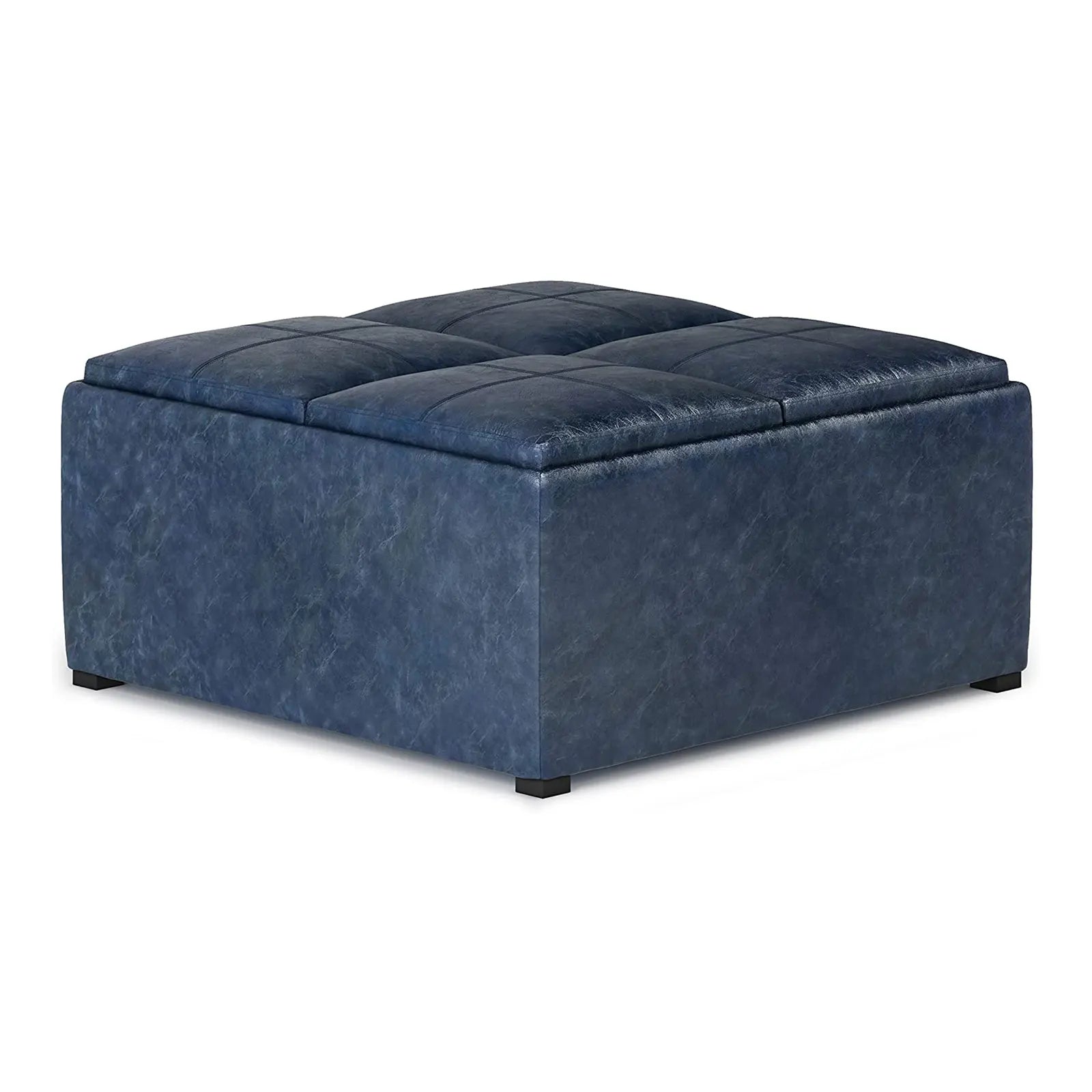 Coffee Table Lift Top Upholstered Storage Square Ottoman