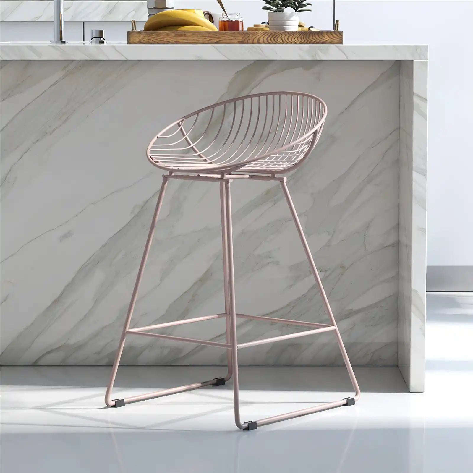 Modern 24 Inch Metal Counter Stool , Bar Stool