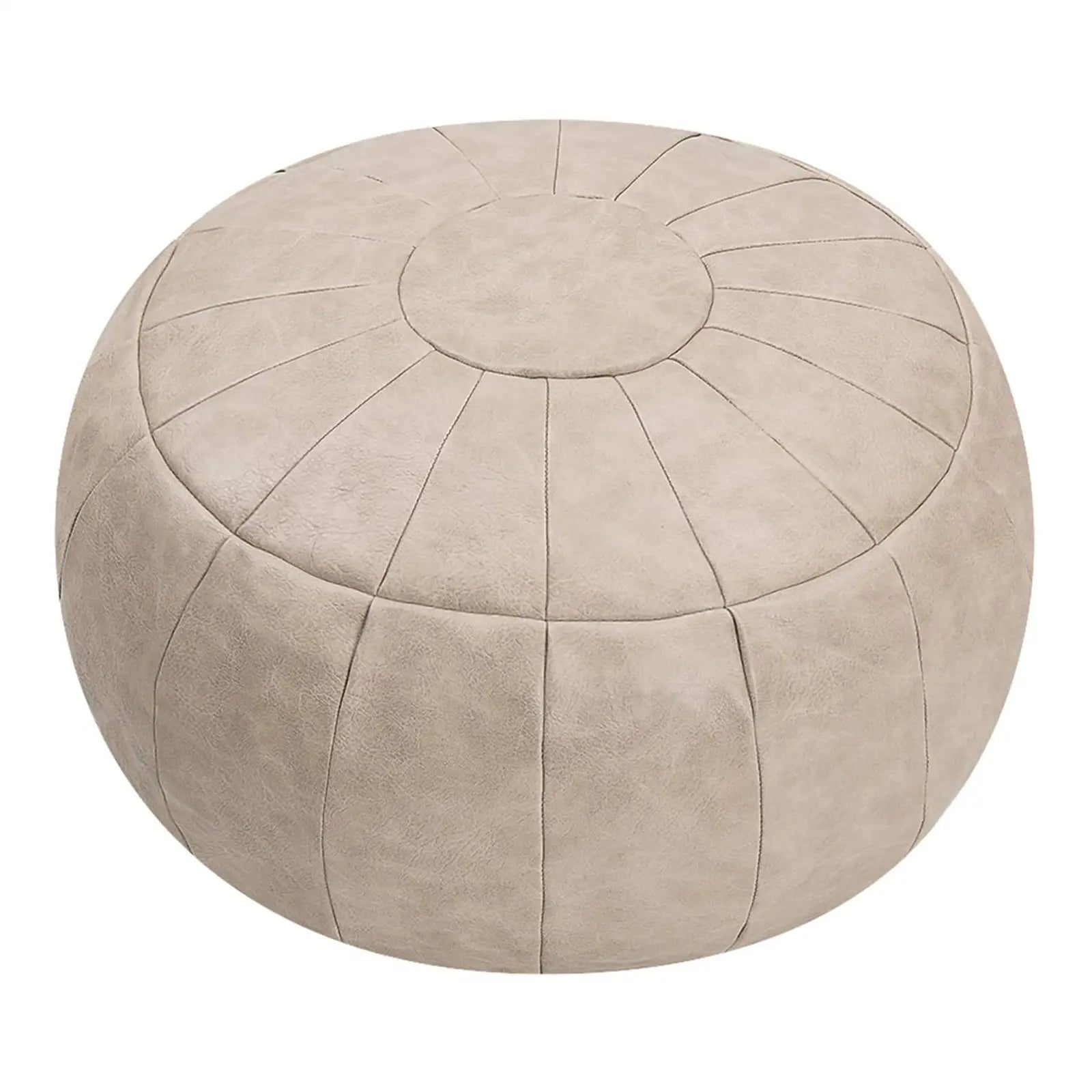 Faux Leather Decorative Ottoman Pouf