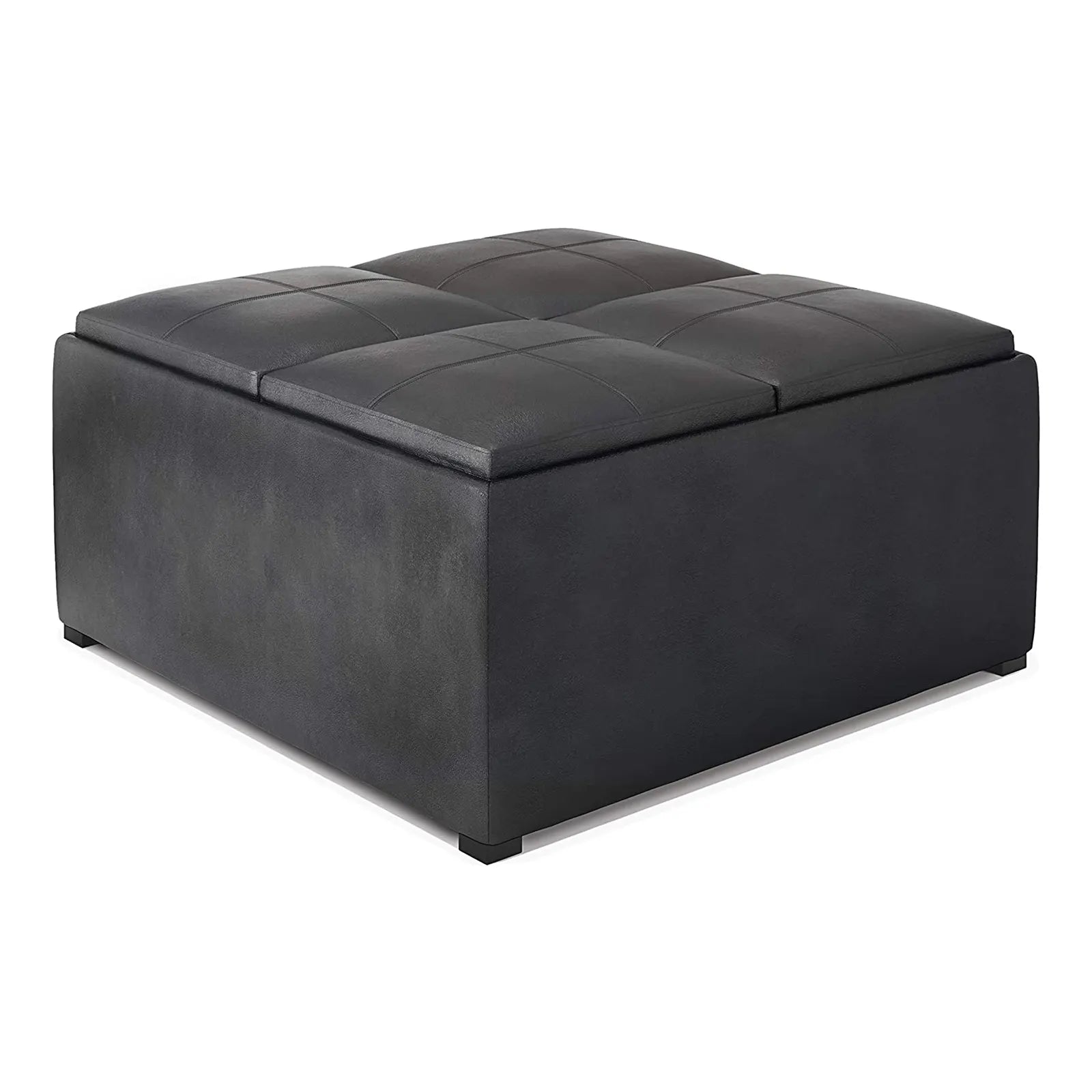 Coffee Table Lift Top Upholstered Storage Square Ottoman