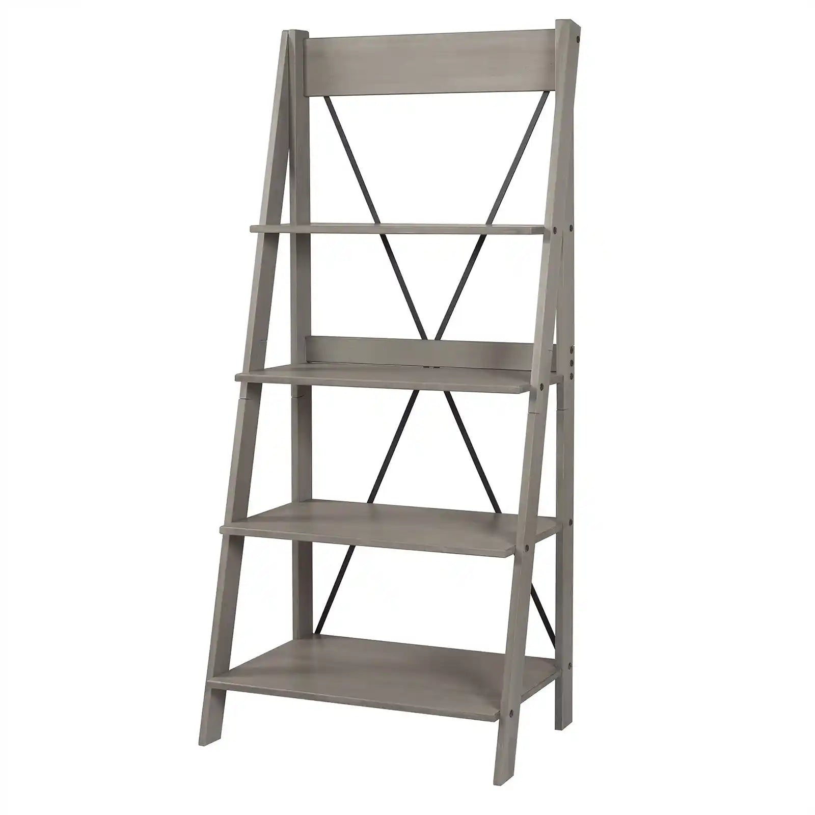 Farmhouse 4-Shelf Ladder Bookshelf