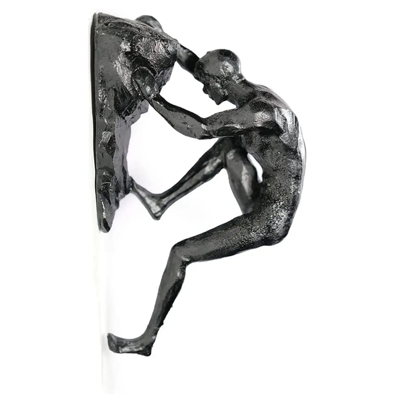 Unbound Resin Climbing Man Wall Sculptures Creative Hand-Finished Sculpture Figurine for Bar/Home/Office Art Decor