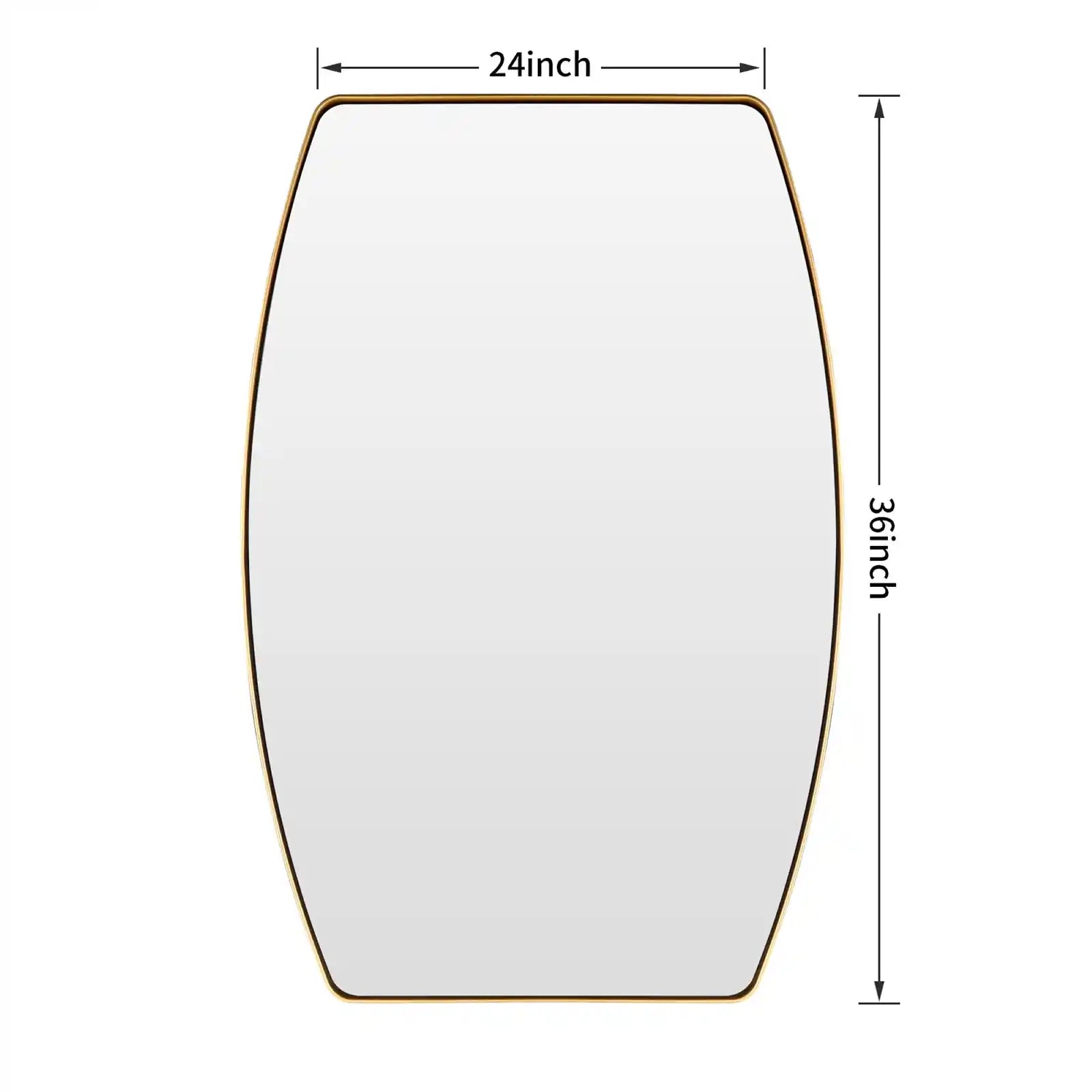 Modern Bathroom Mirror, Large Oval Wall Mirrors, Metal Frame