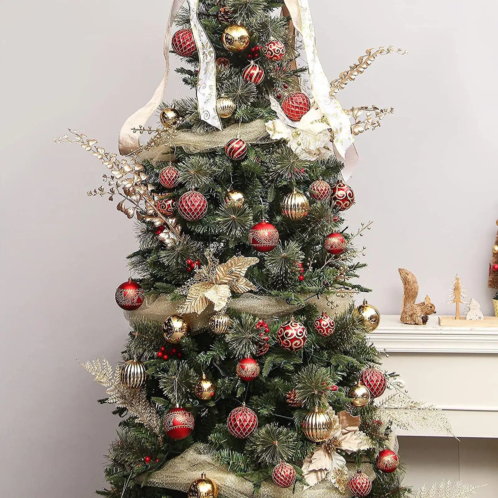 30 bolas de árbol de Navidad, decoraciones de adornos navideños. 