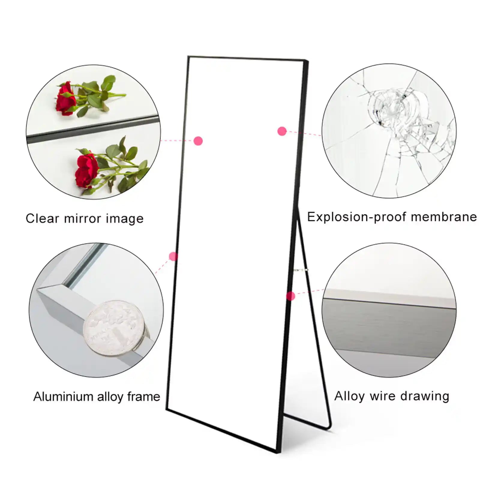 Rectangle Full Length Mirror Floor Mirror