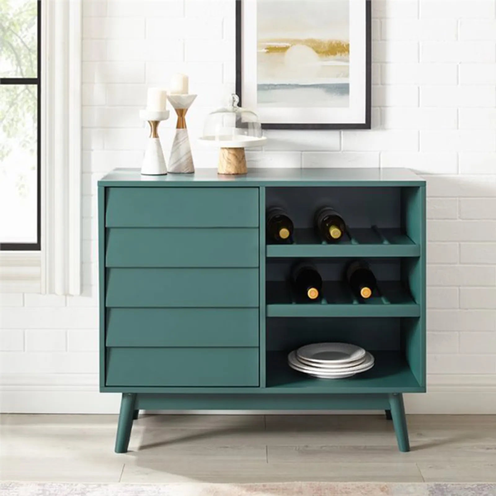 Home Bar Cabinet , Buffets with 1-Adjustable Shelf