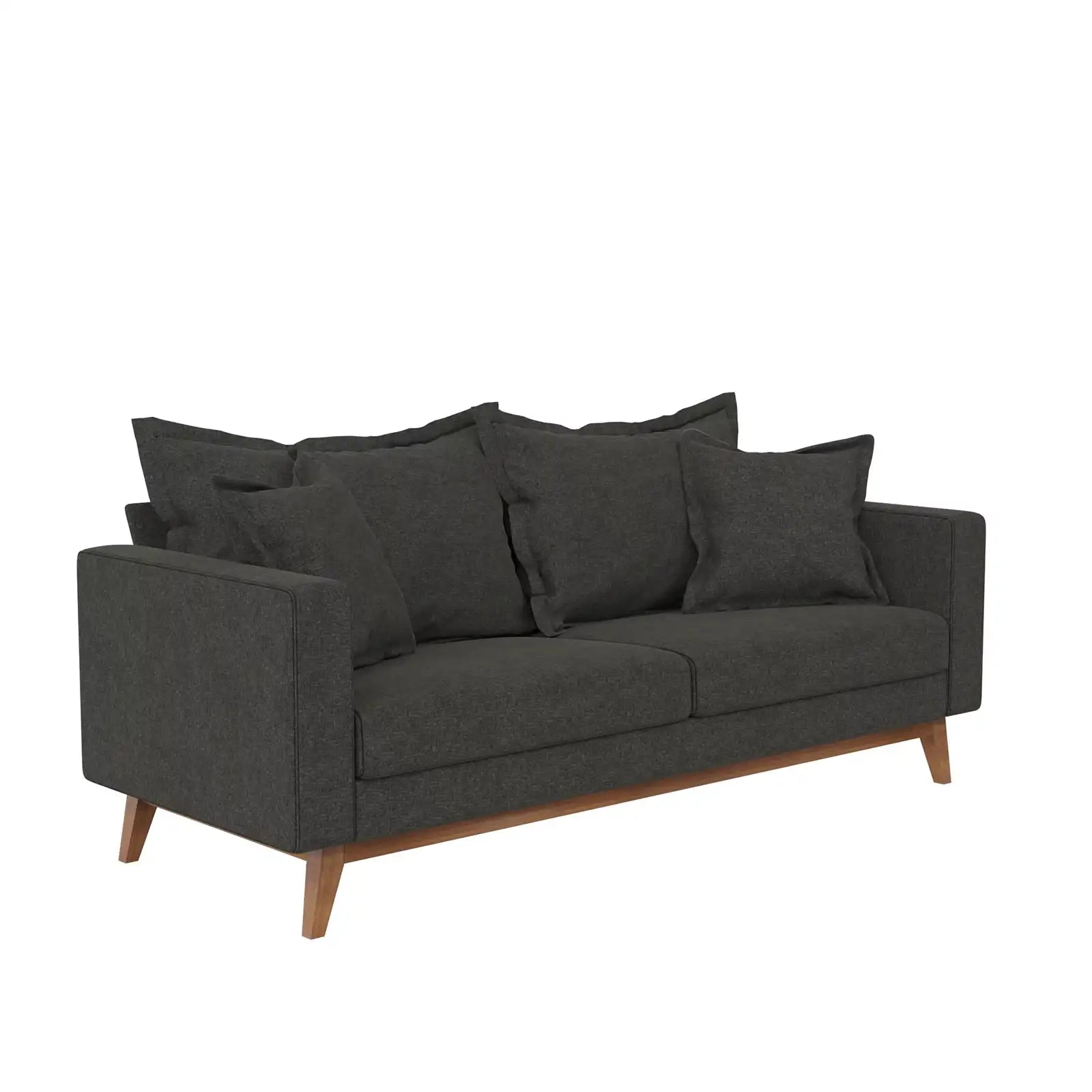 Comfortable Pillowback Wood Stretcher Sofa