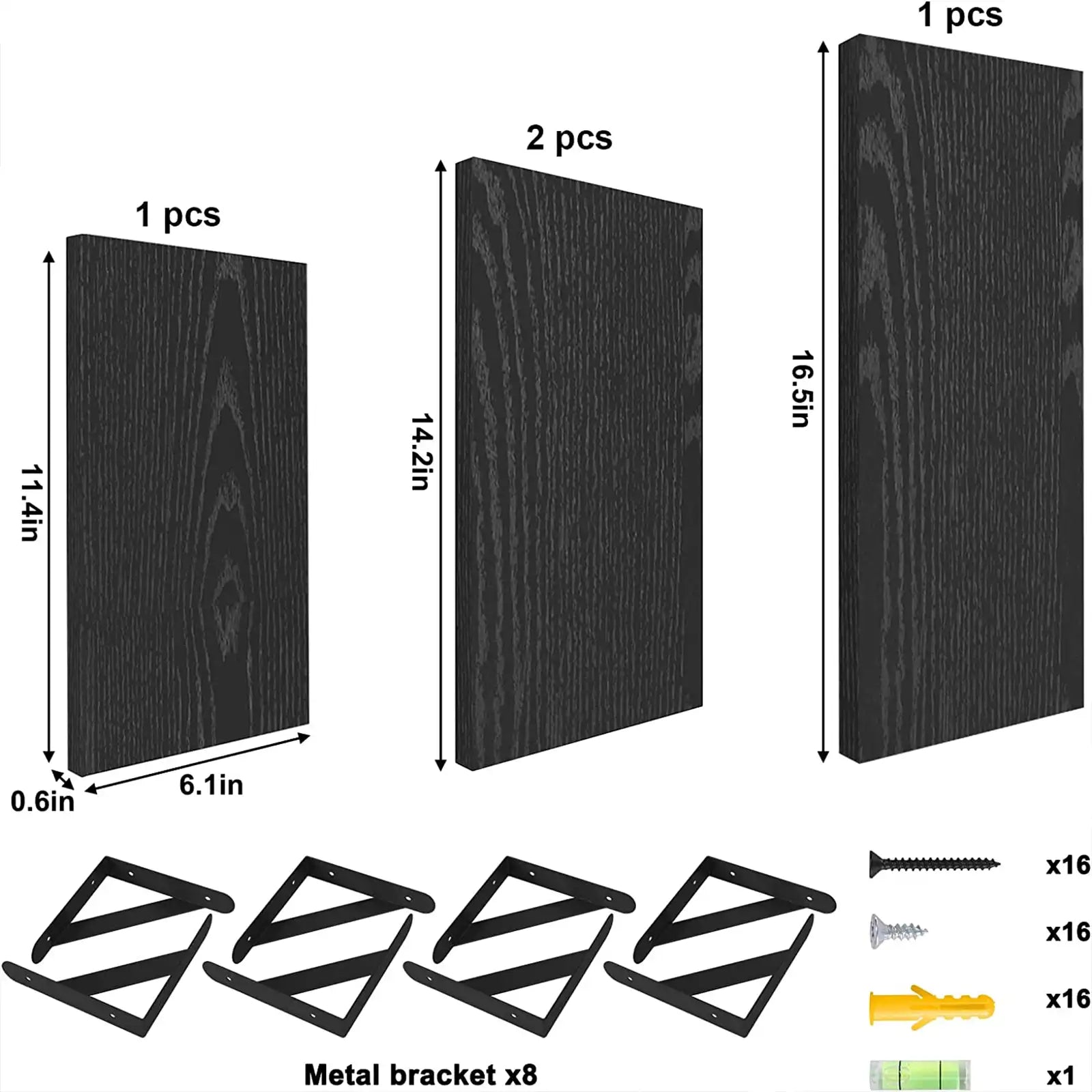 Estantes flotantes, estantes de madera rústica, 4 juegos de estantes montados en la pared para decoración de baño, dormitorio, sala de estar y plantas 