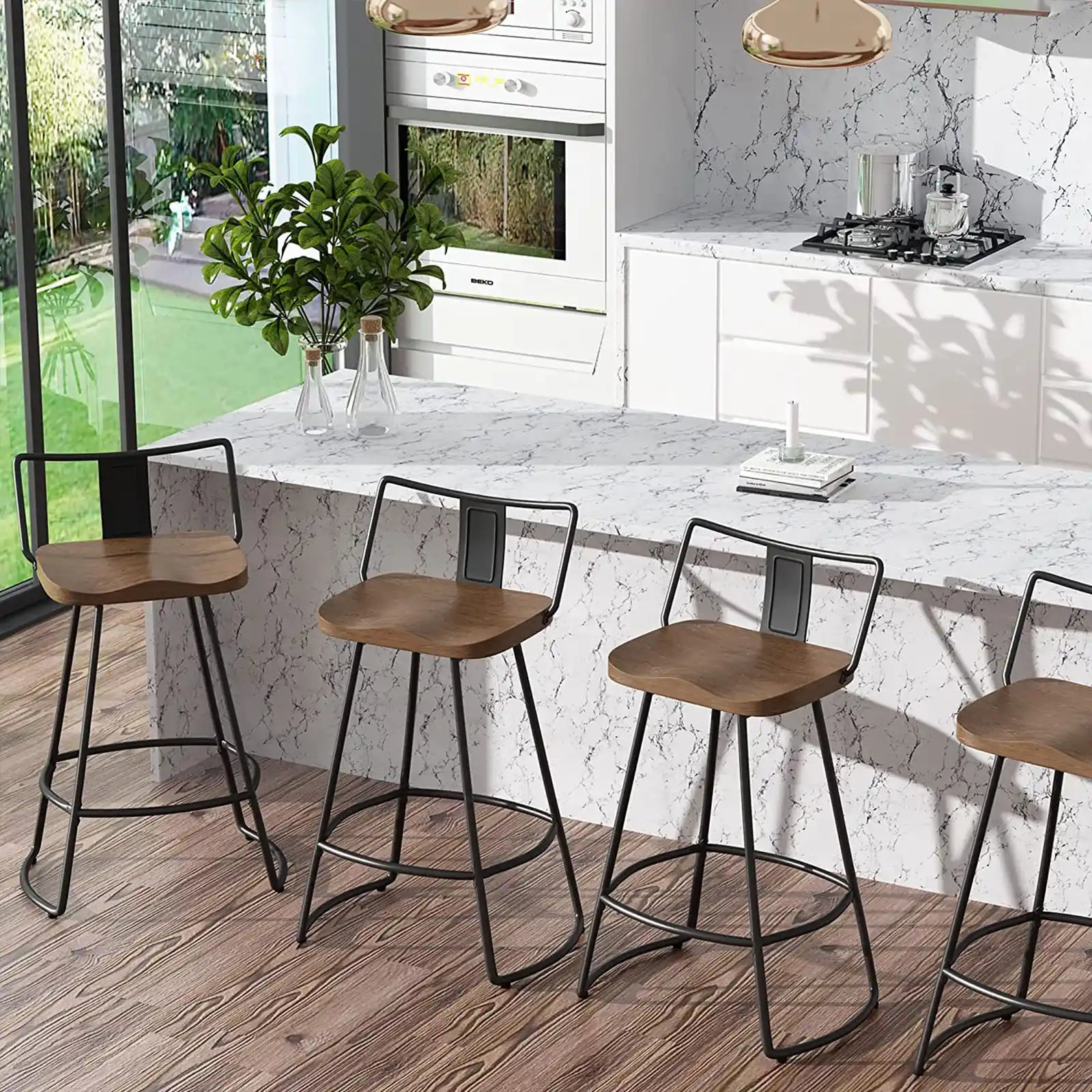 24 inch metal bar stools set of discount 2