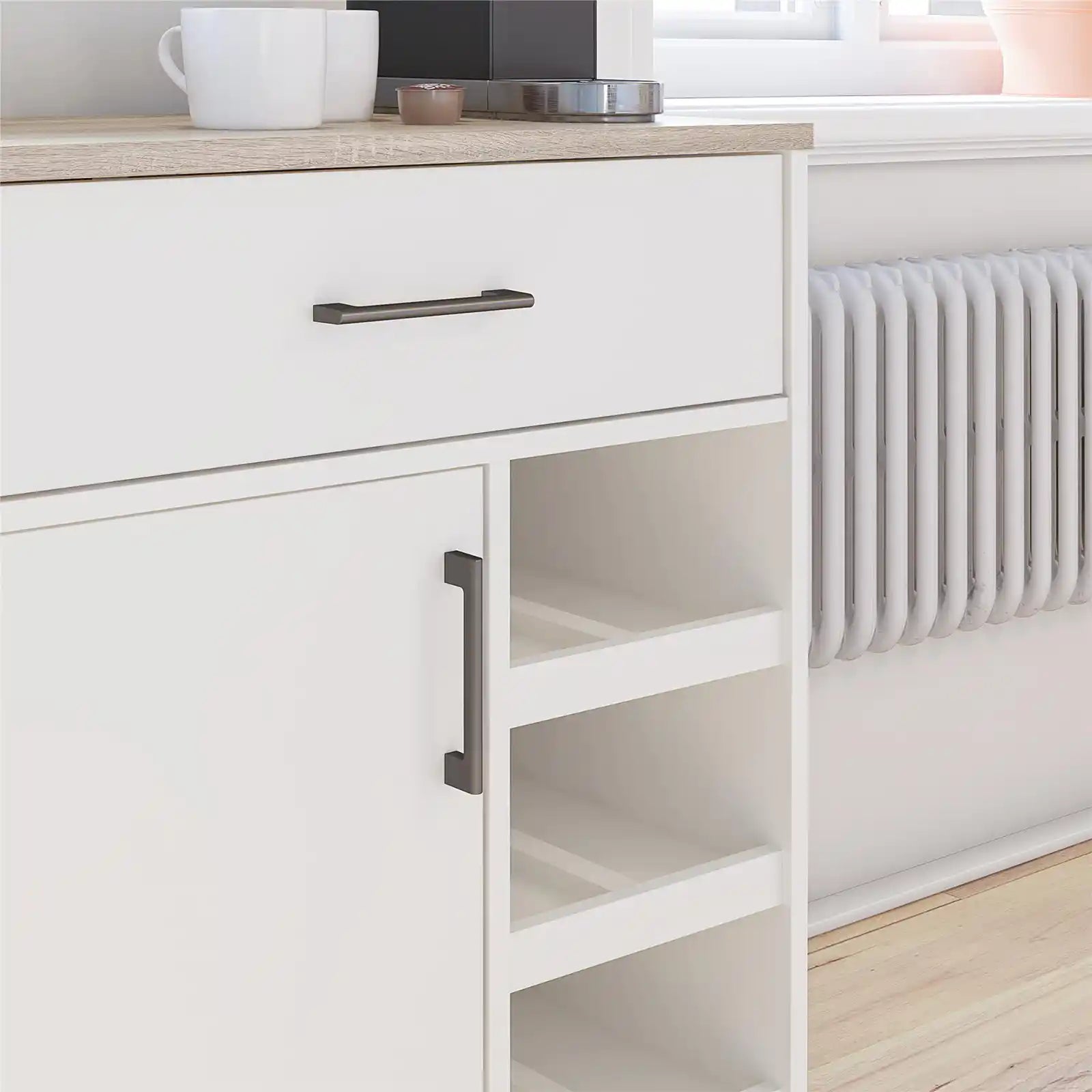 Bar Cabinet with Beverage Shelves