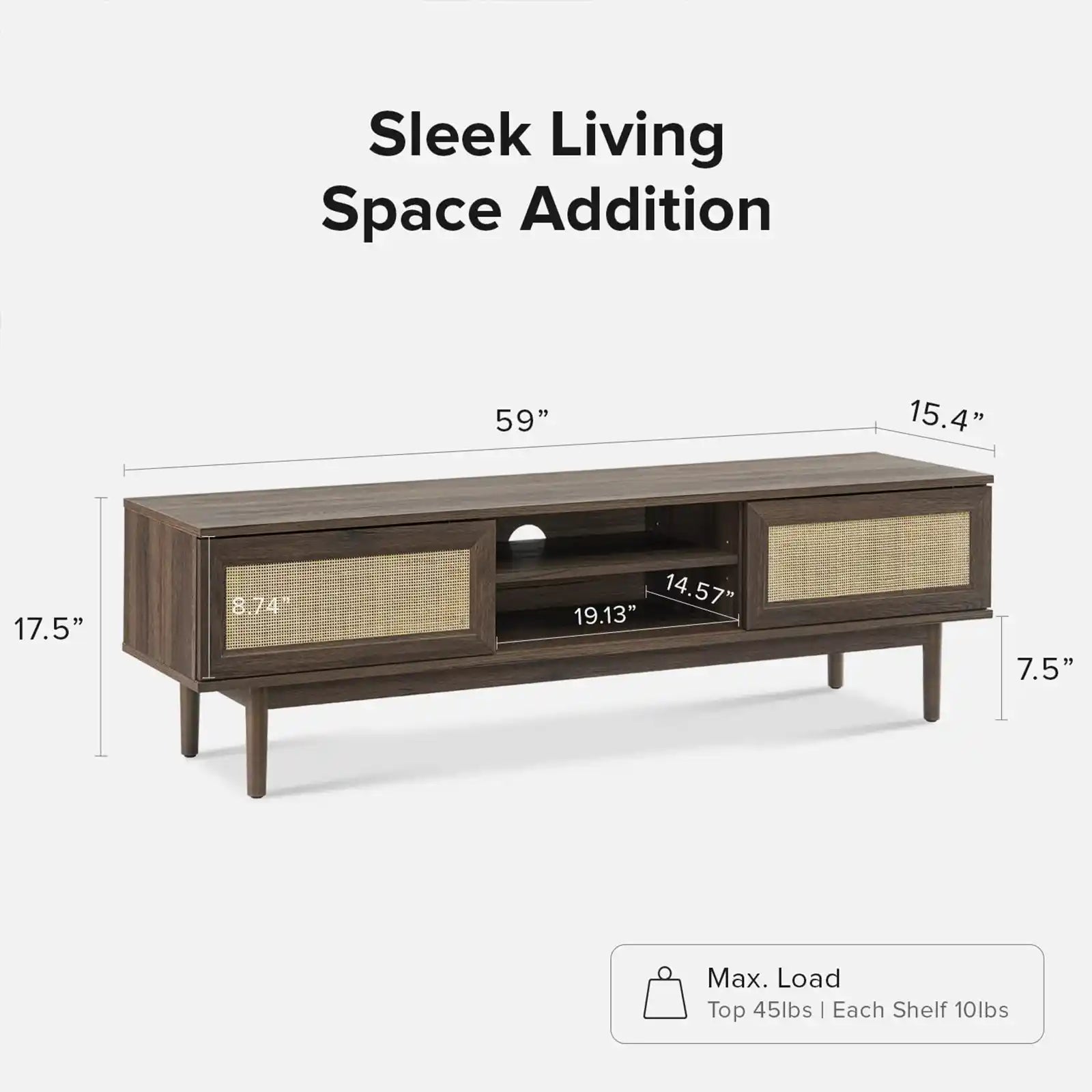 Rattan Soho 59" TV Stand + Coffee Table