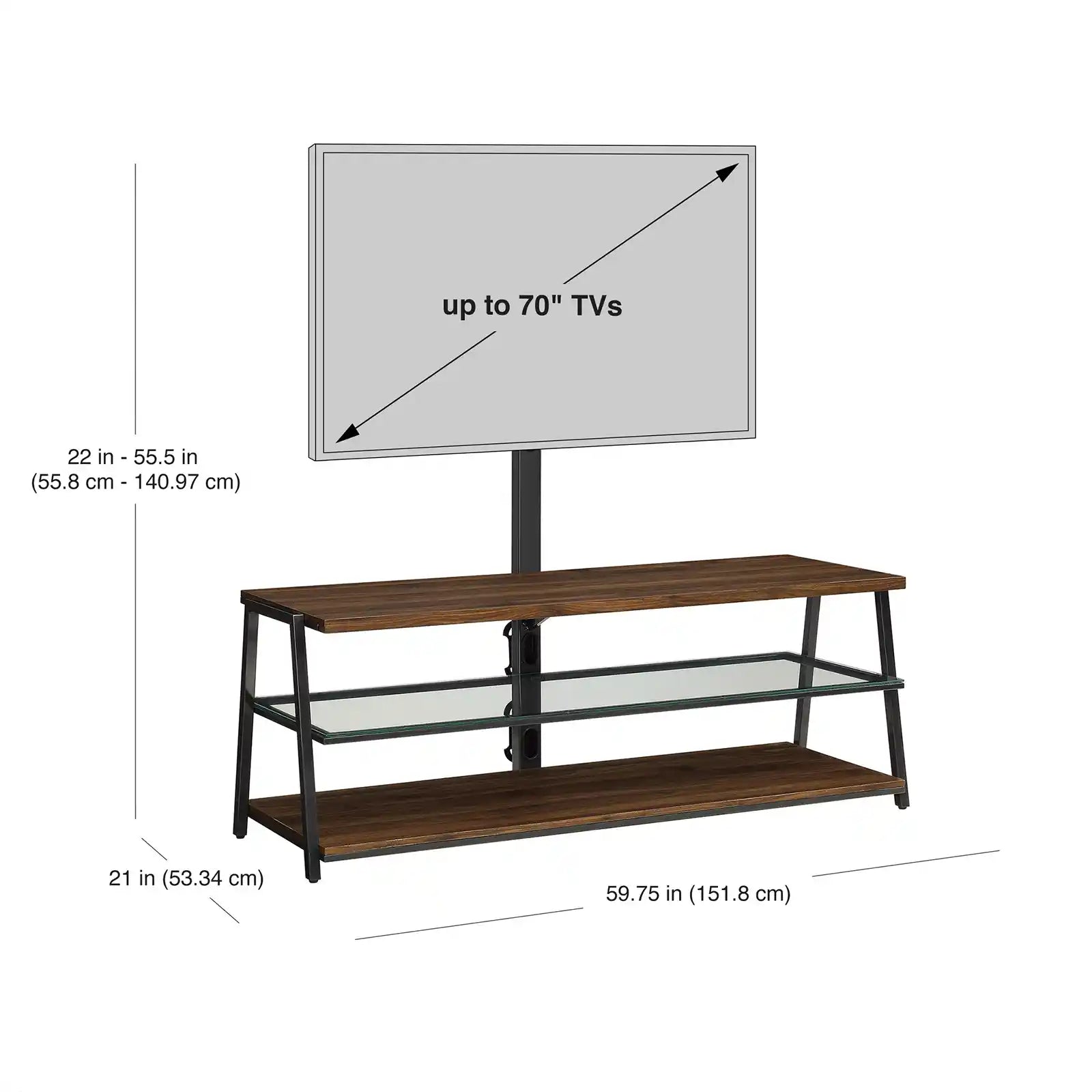 3-in-1 TV Stand for Televisions up to 70"