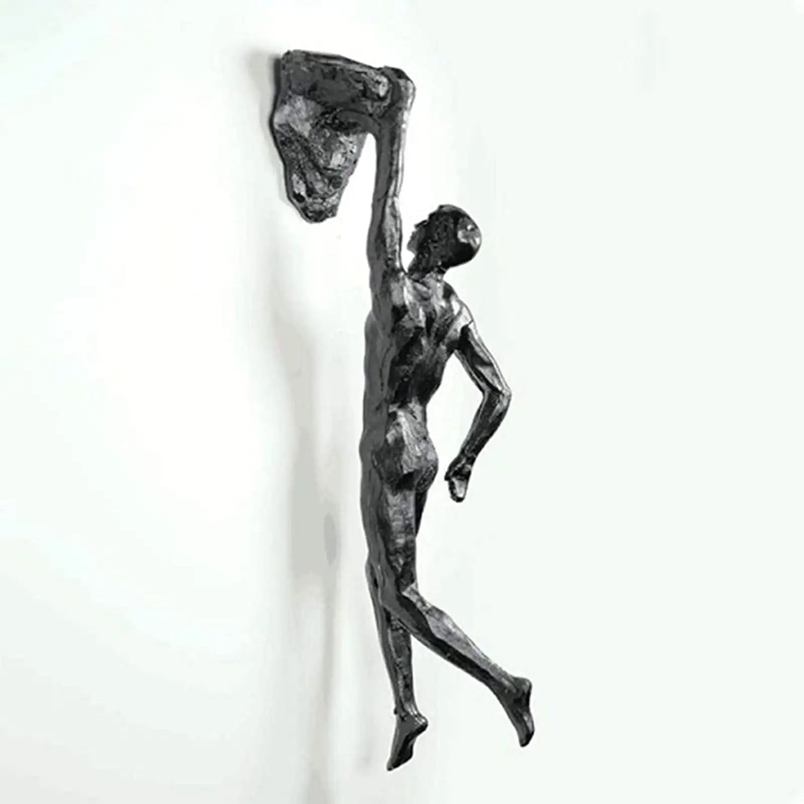 Unbound Resin Climbing Man Wall Sculptures Creative Hand-Finished Sculpture Figurine for Bar/Home/Office Art Decor