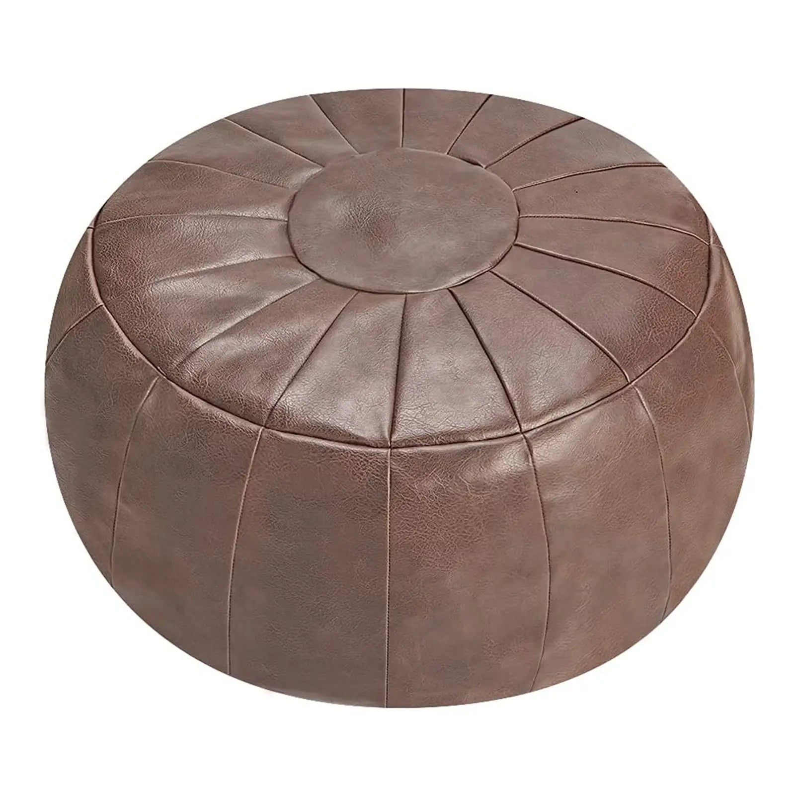 Faux Leather Decorative Ottoman Pouf