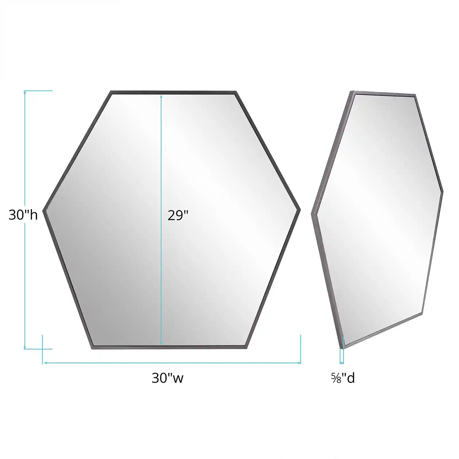 Espejo de pared hexagonal 