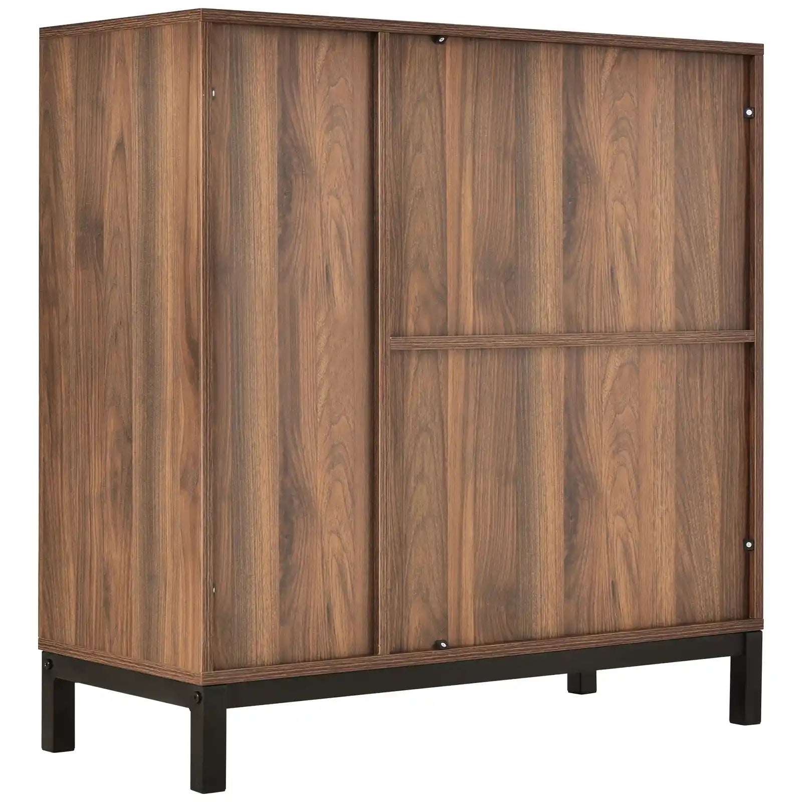 Wood Coffee Bar Cabinet with Storage Wine Racks , Buffet Sideboard