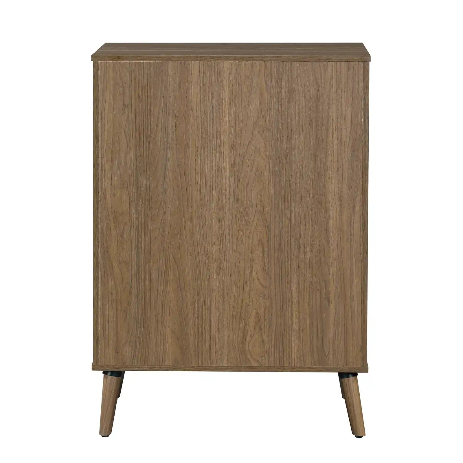 Modern 4 Drawer Dresser , Walnut