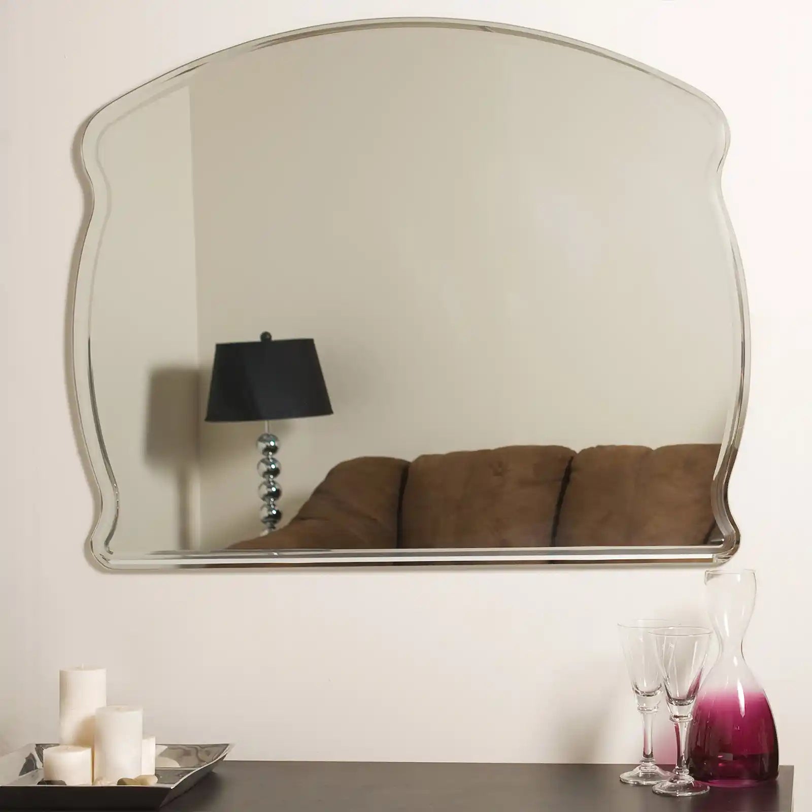 Frameless Wide Wall Mirror