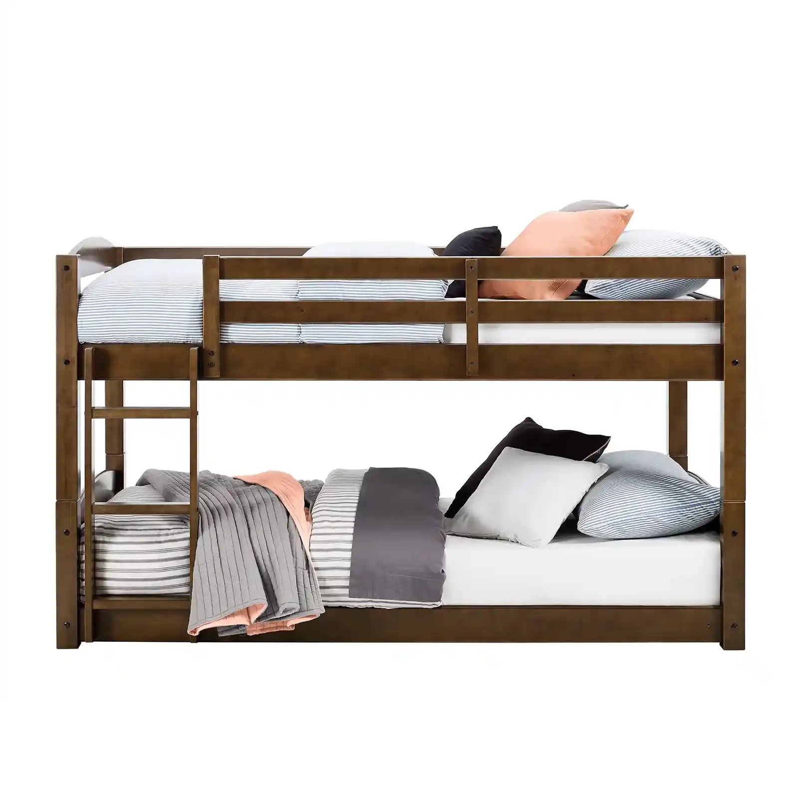 Twin-over-Twin Convertible Floor Bunk Bed