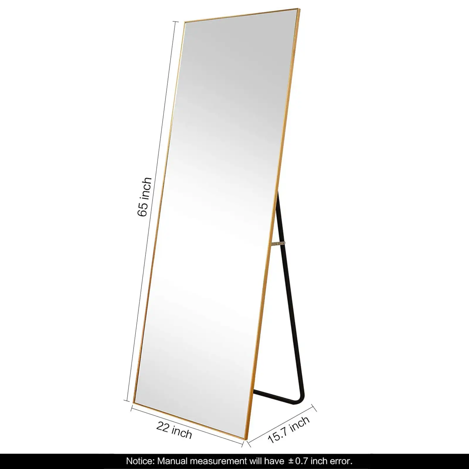 3 colors Wall Mirror, Floor Mirror , Wall-Mounted Mirror, Rectangular Mirror with Metal Frame, Large Dressing Mirror, Hangs Vertical