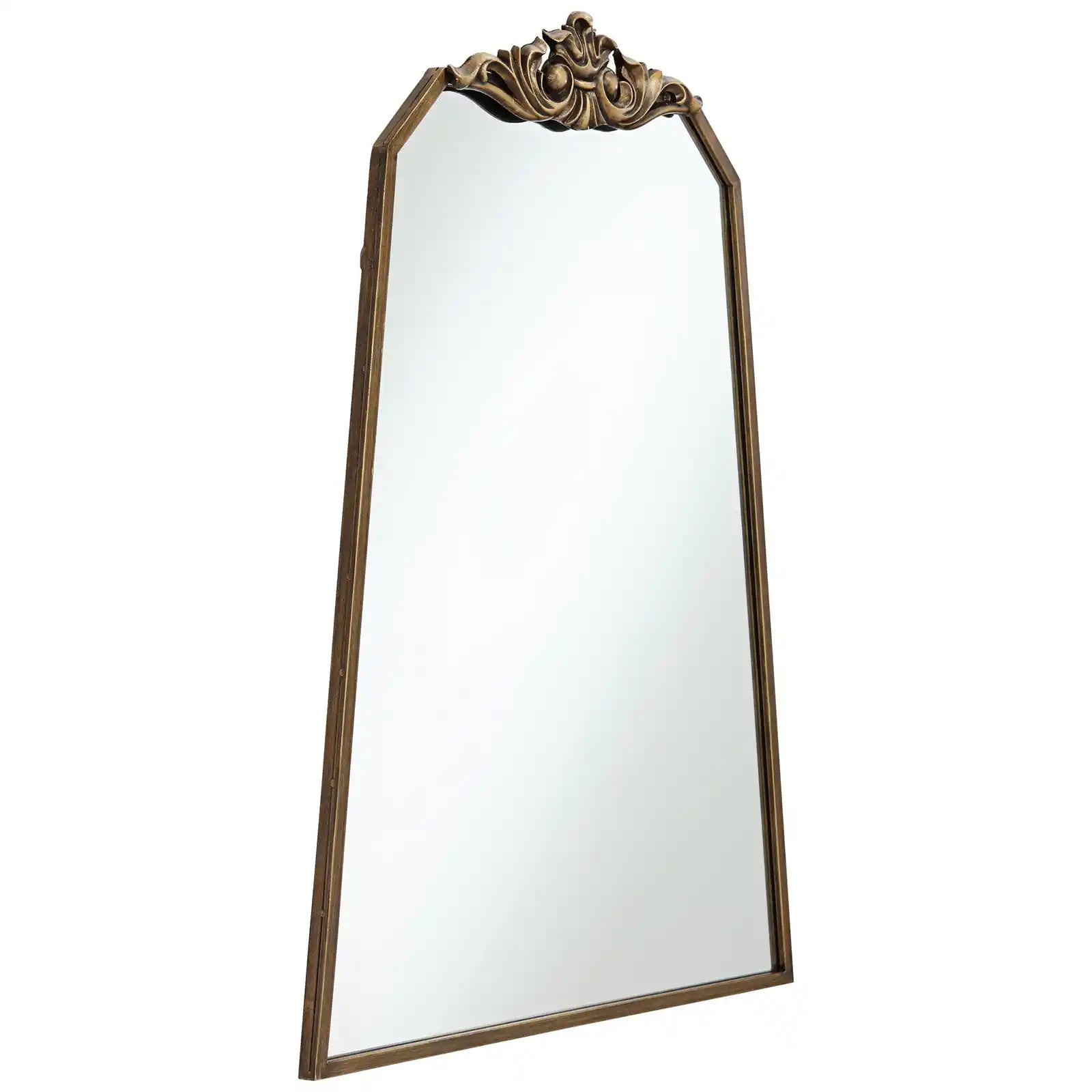 Top Vanity Wall Mirror Vintage Gold Geometric Metal Frame