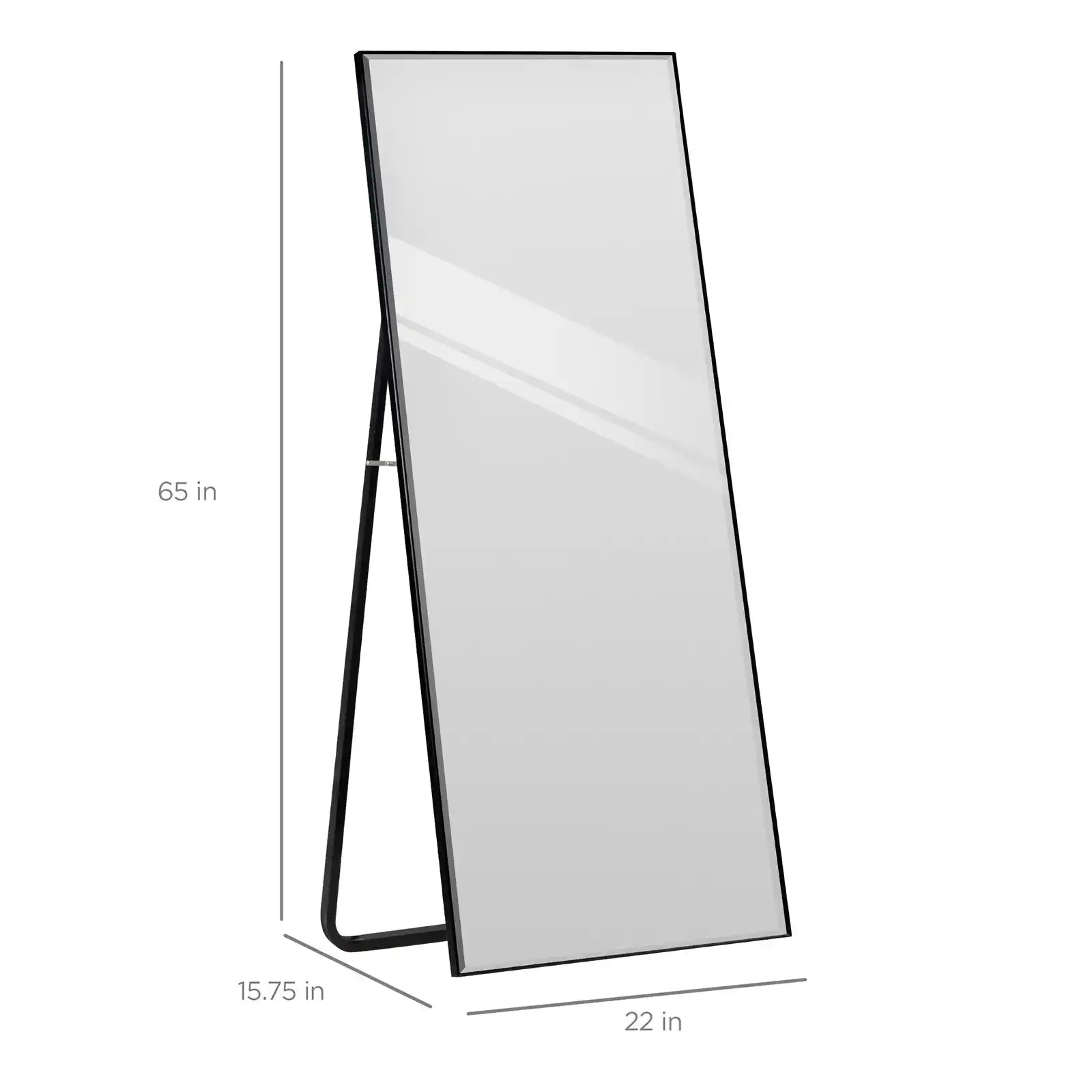 Full Length Mirror, Rectangular Beveled Wall Hanging & Leaning Floor Mirror