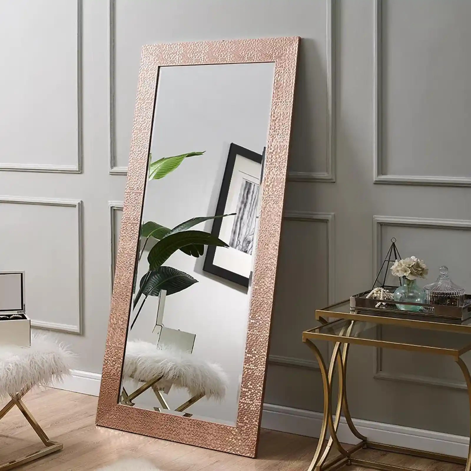 Mosaic Style Full Length Mirror, Wall Mirror, Floor Mirror, 65.5 x 31.5 Inch