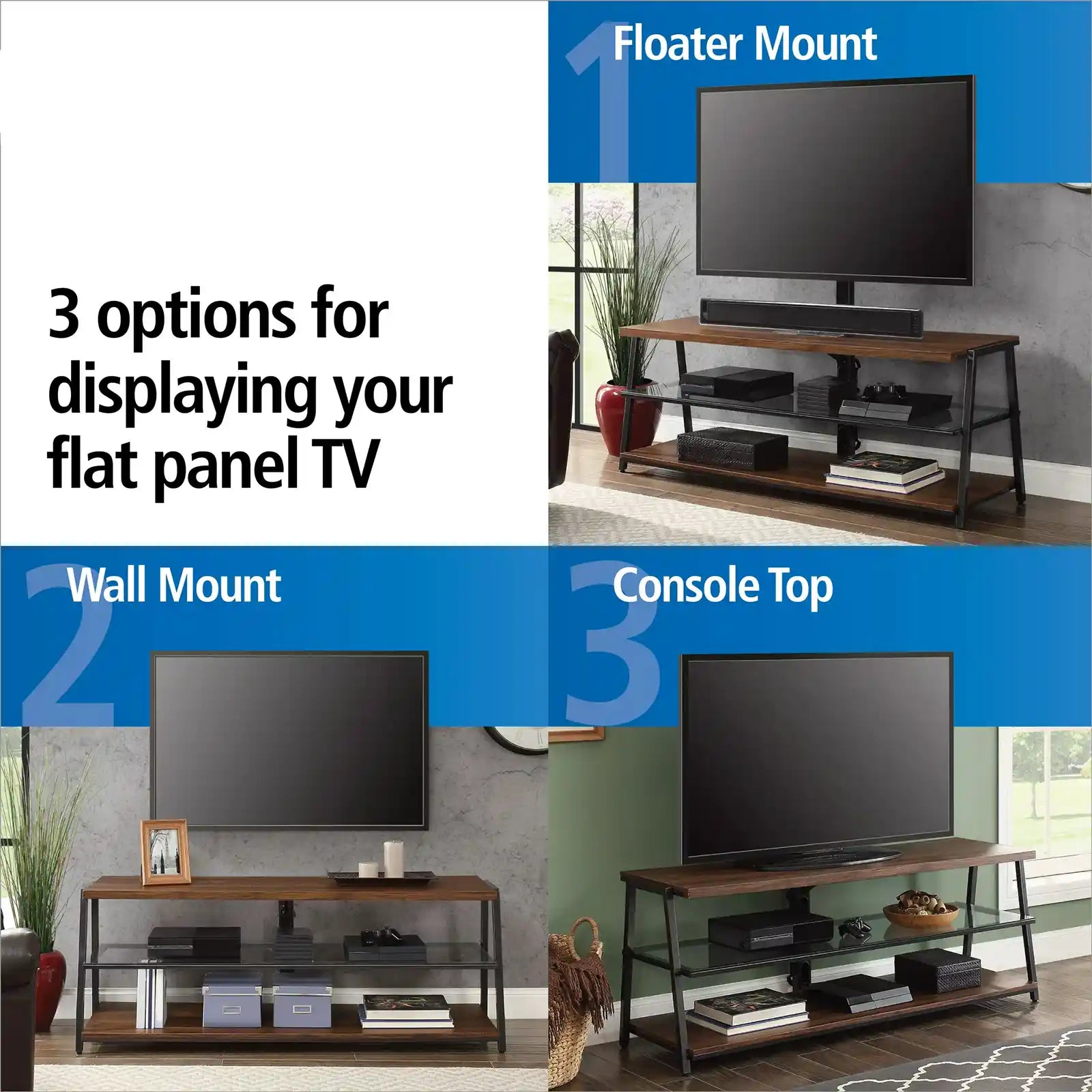 3-in-1 TV Stand for Televisions up to 70"