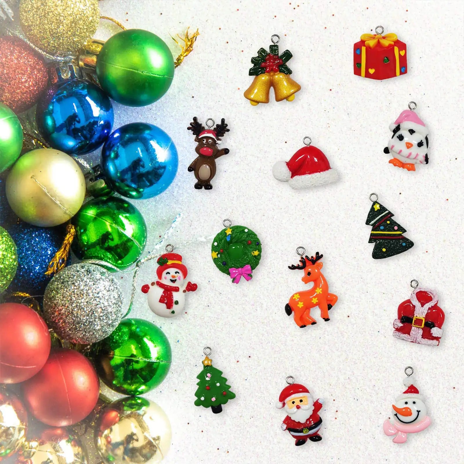 30pcs Miniatures Christmas Ornaments for Mini Tree Decorations