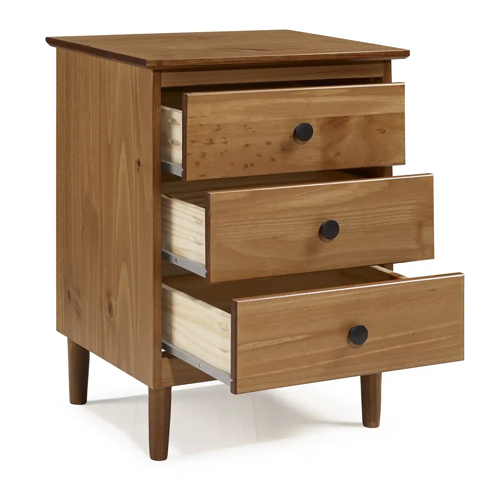 Mid Century Modern 3-Drawer Nightstand