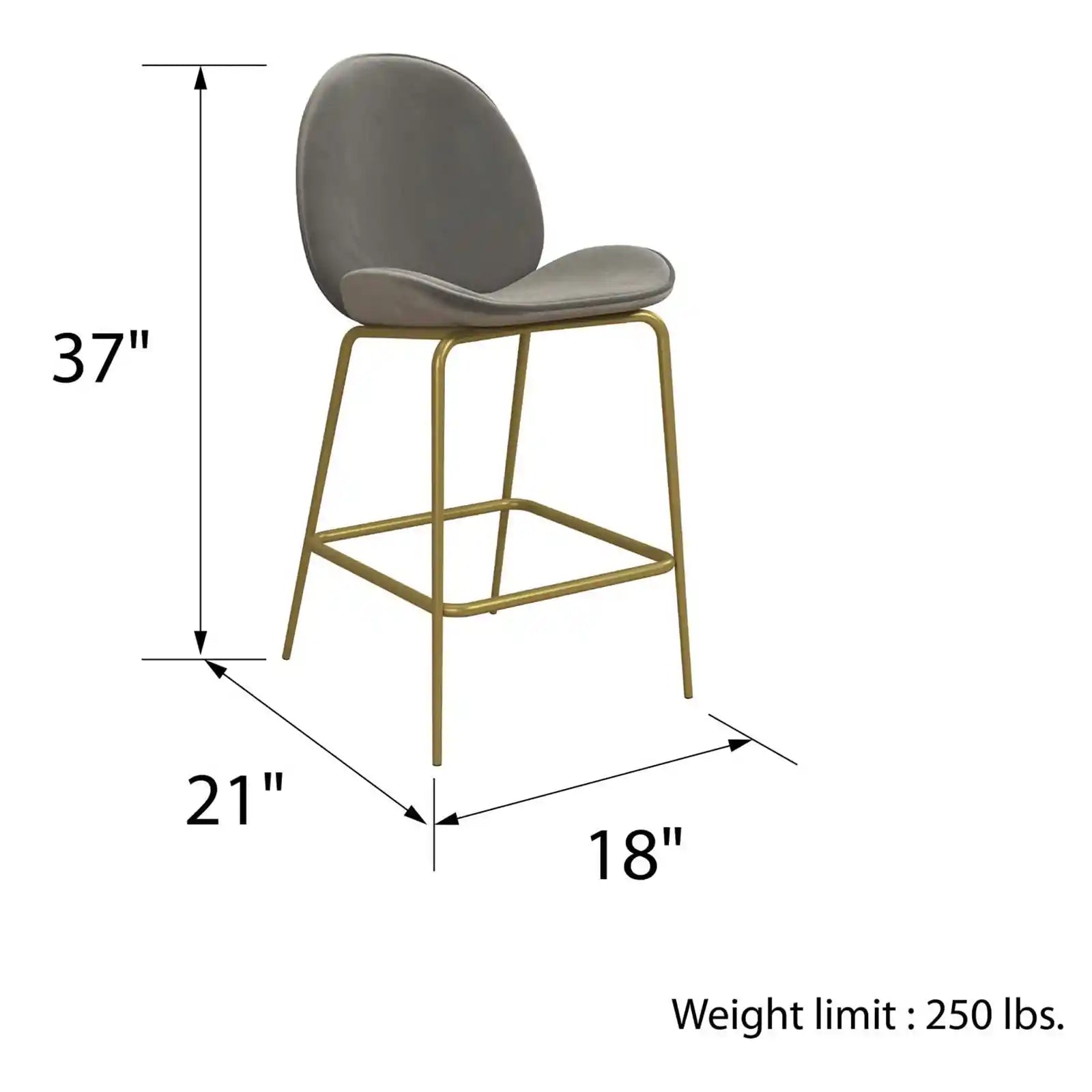 Taburetes de bar tapizados en terciopelo con base de metal 